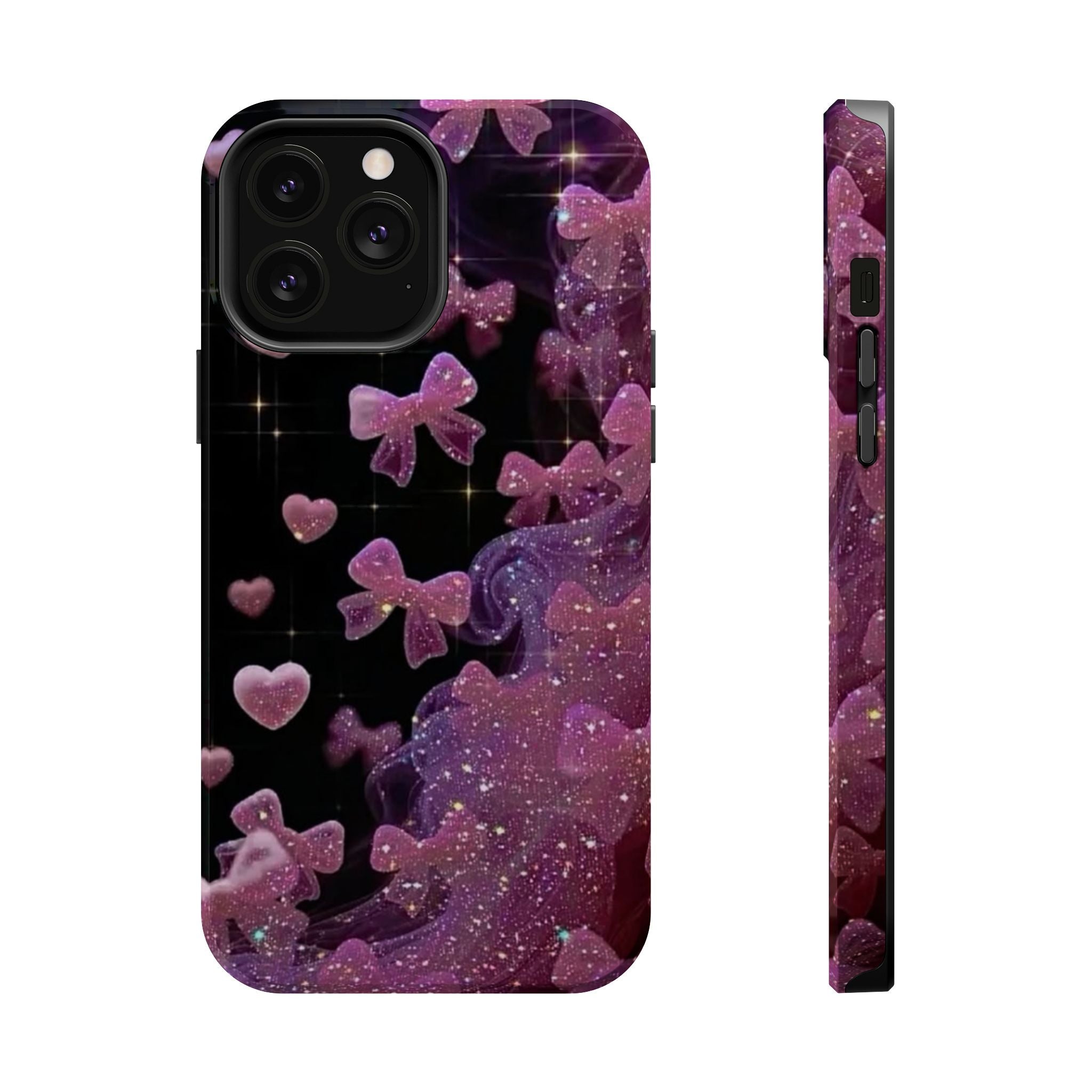 Galaxy Pink Butterflies Phone Case — Magnetic Impact-Resistant