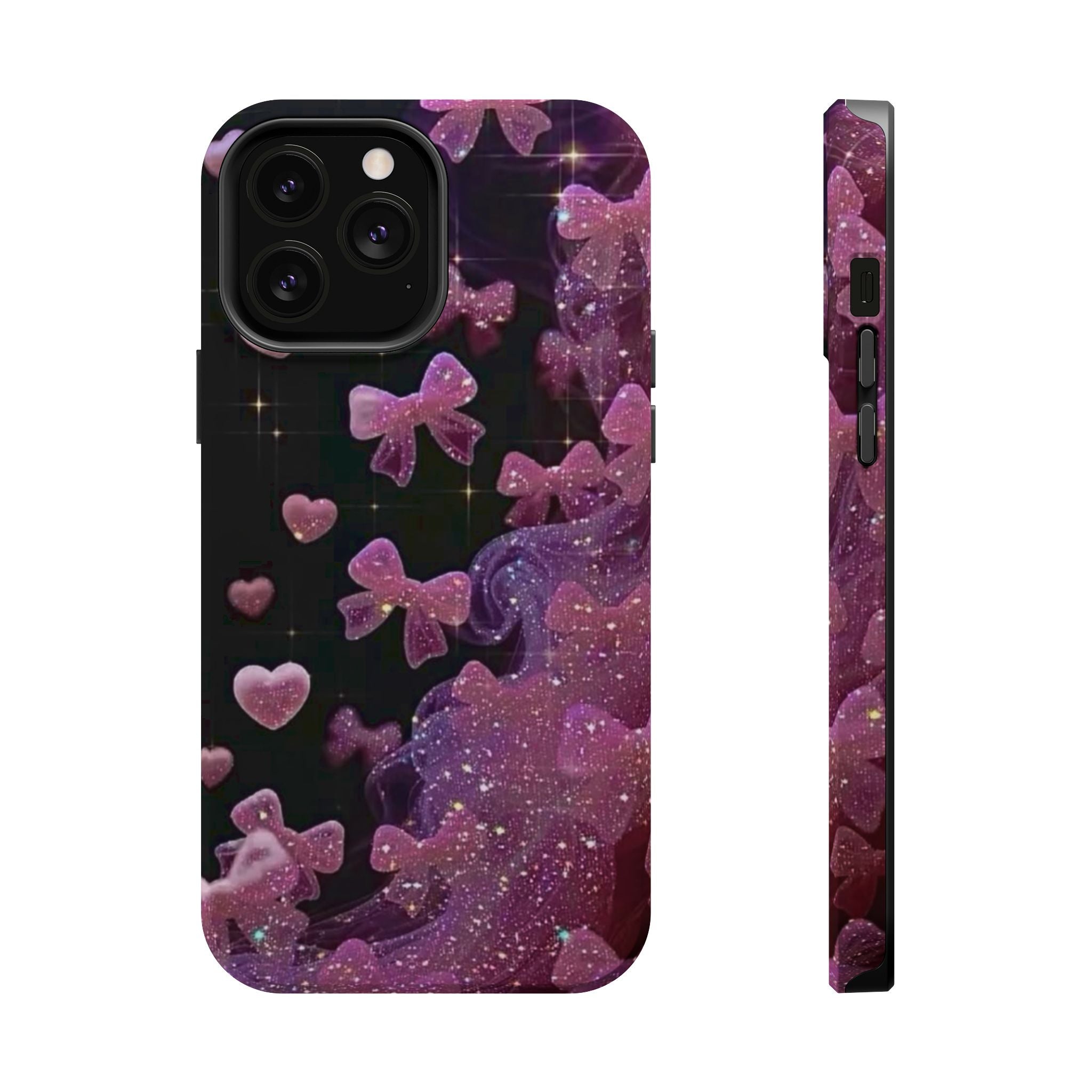 Galaxy Pink Butterflies Phone Case — Magnetic Impact-Resistant