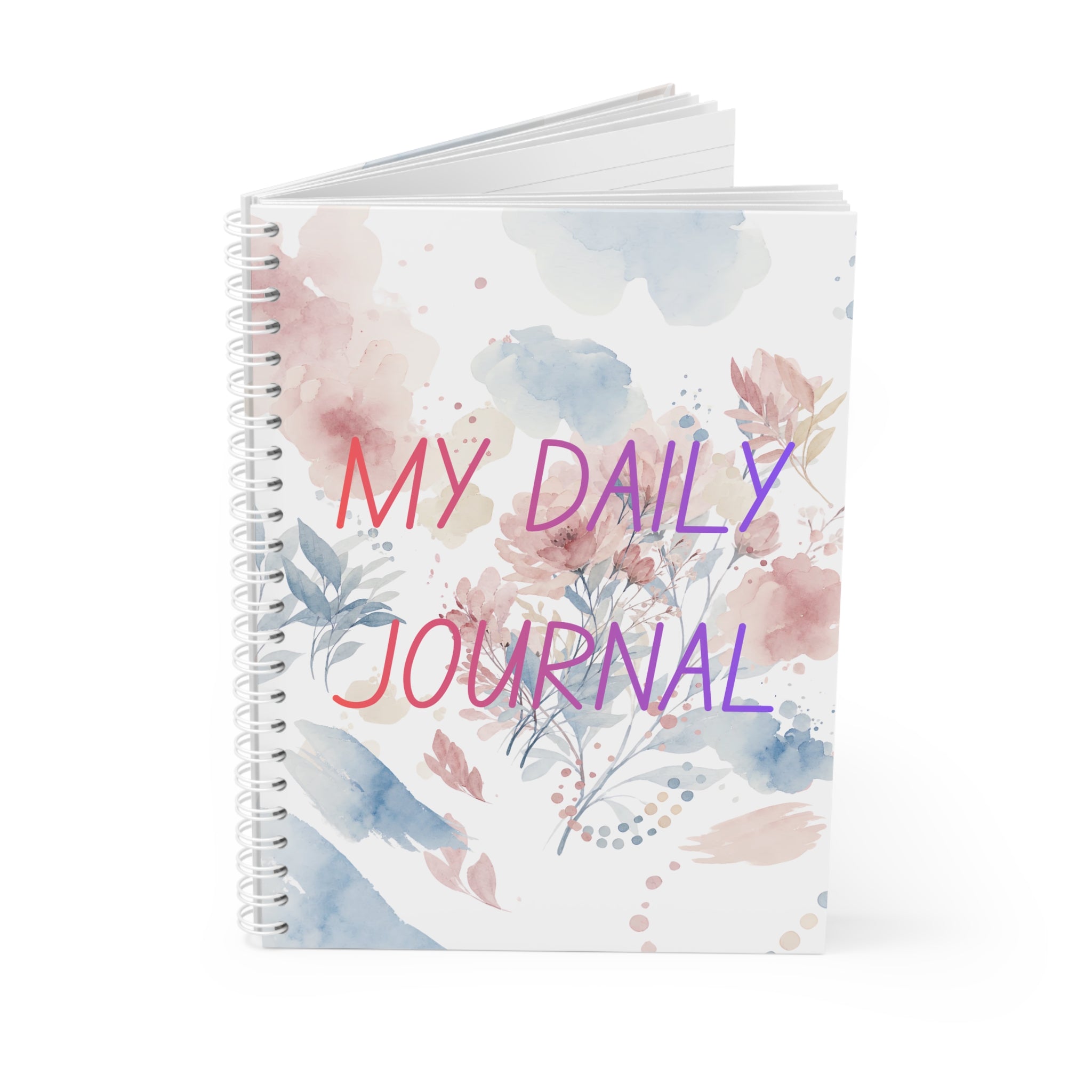 Spiral Notebook — "My Daily Journal / Make Today Count" Floral Daily Gratitude & Reflection Journal
