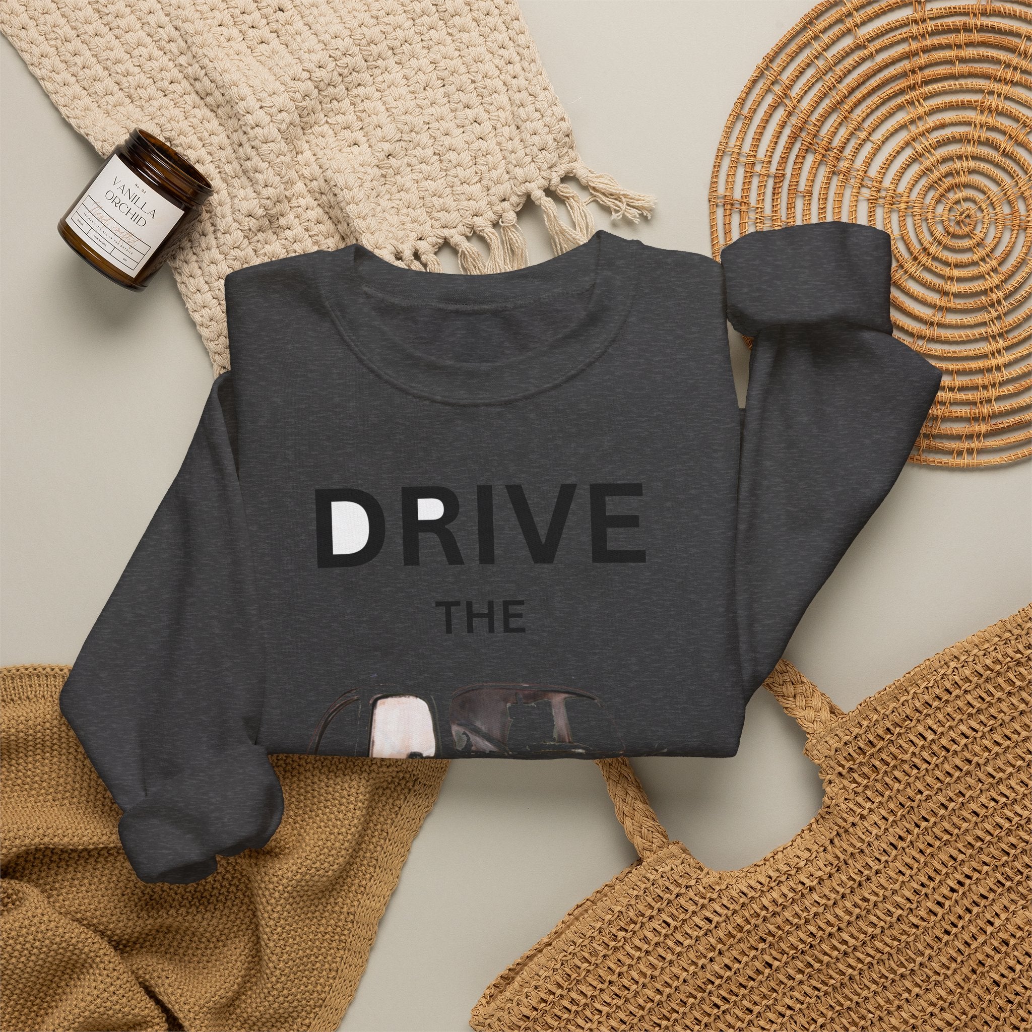 Drive the Legend Vintage Car Crewneck Sweatshirt