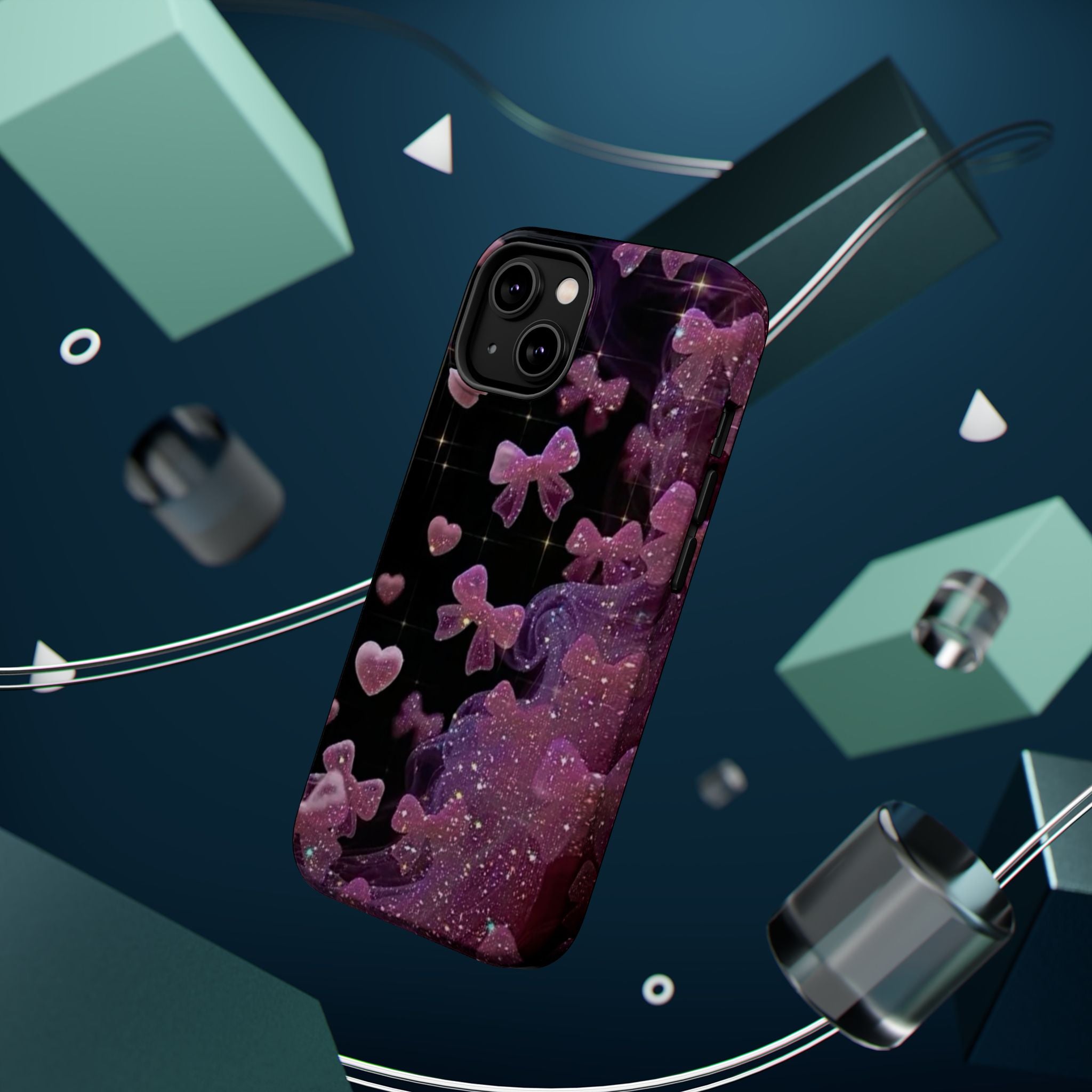 Galaxy Pink Butterflies Phone Case — Magnetic Impact-Resistant
