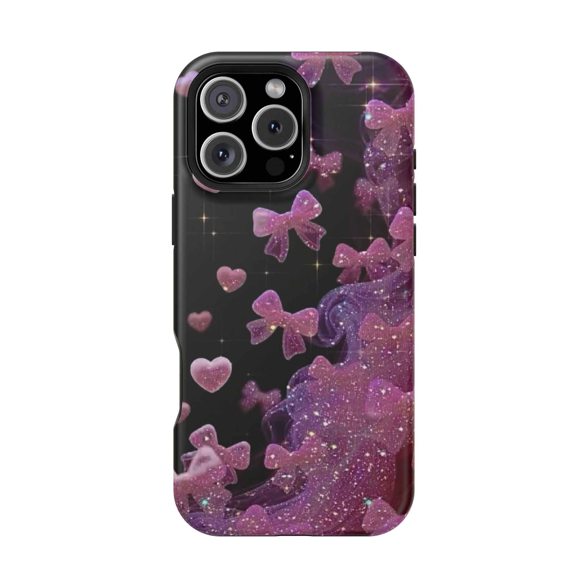 Galaxy Pink Butterflies Phone Case — Magnetic Impact-Resistant