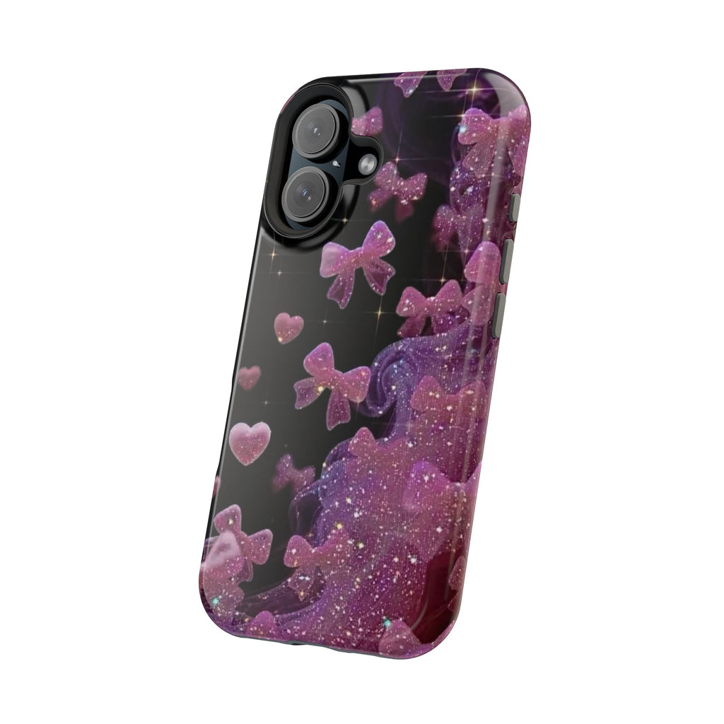 Galaxy Pink Butterflies Phone Case — Magnetic Impact-Resistant