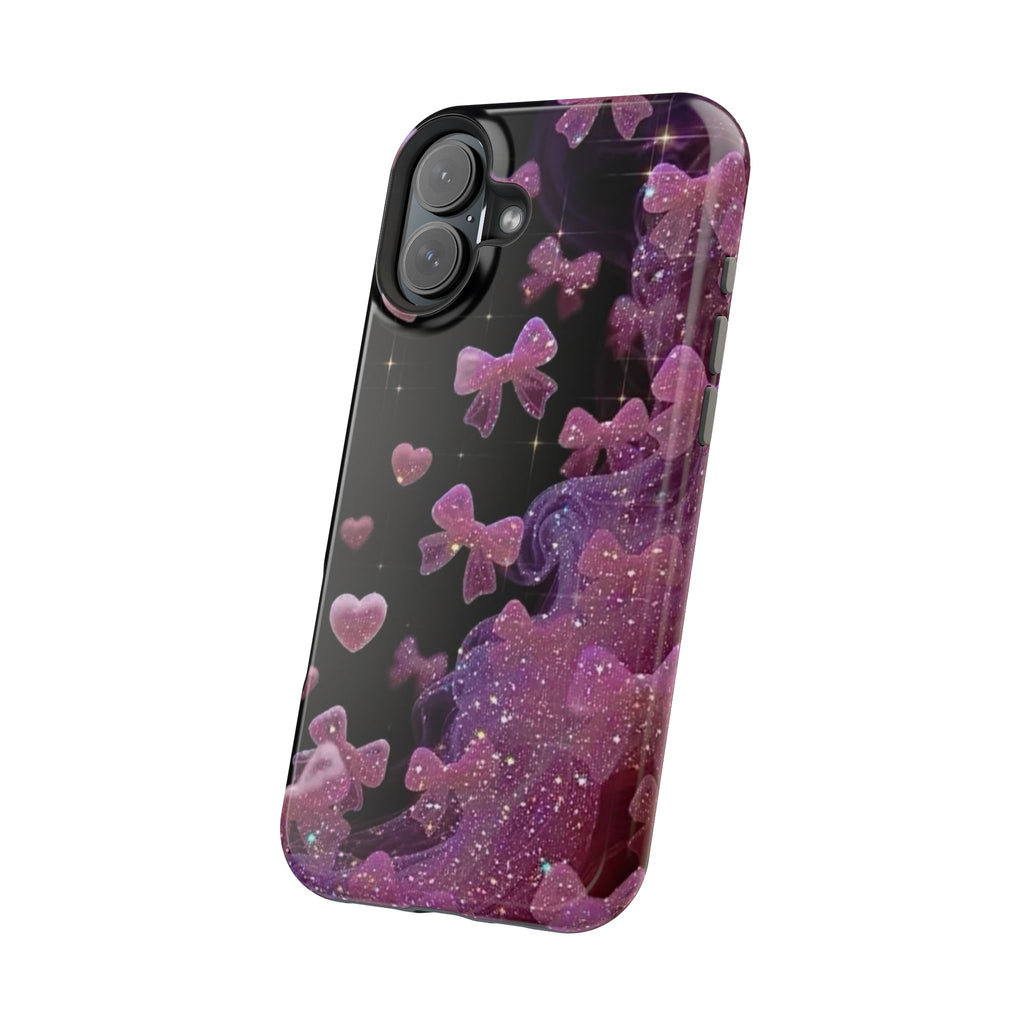 Galaxy Pink Butterflies Phone Case — Magnetic Impact-Resistant
