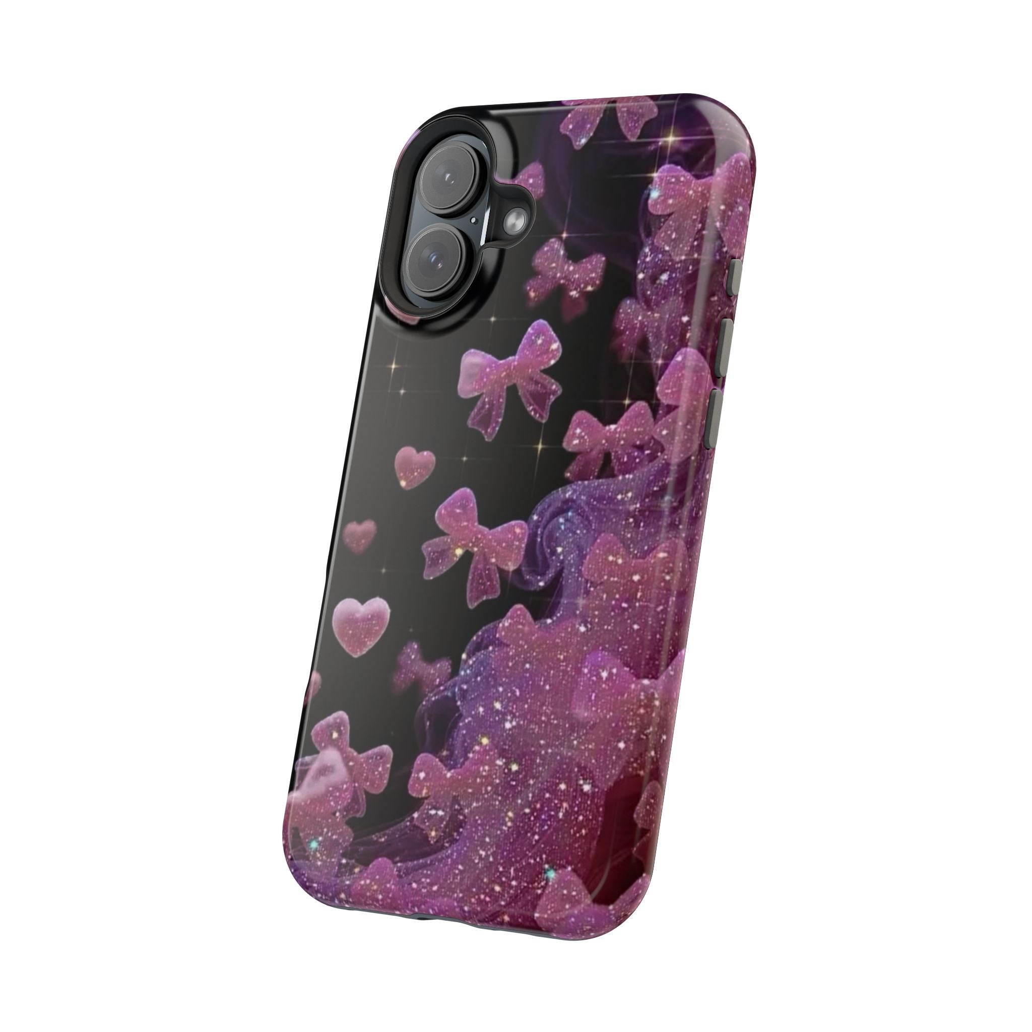 Galaxy Pink Butterflies Phone Case — Magnetic Impact-Resistant