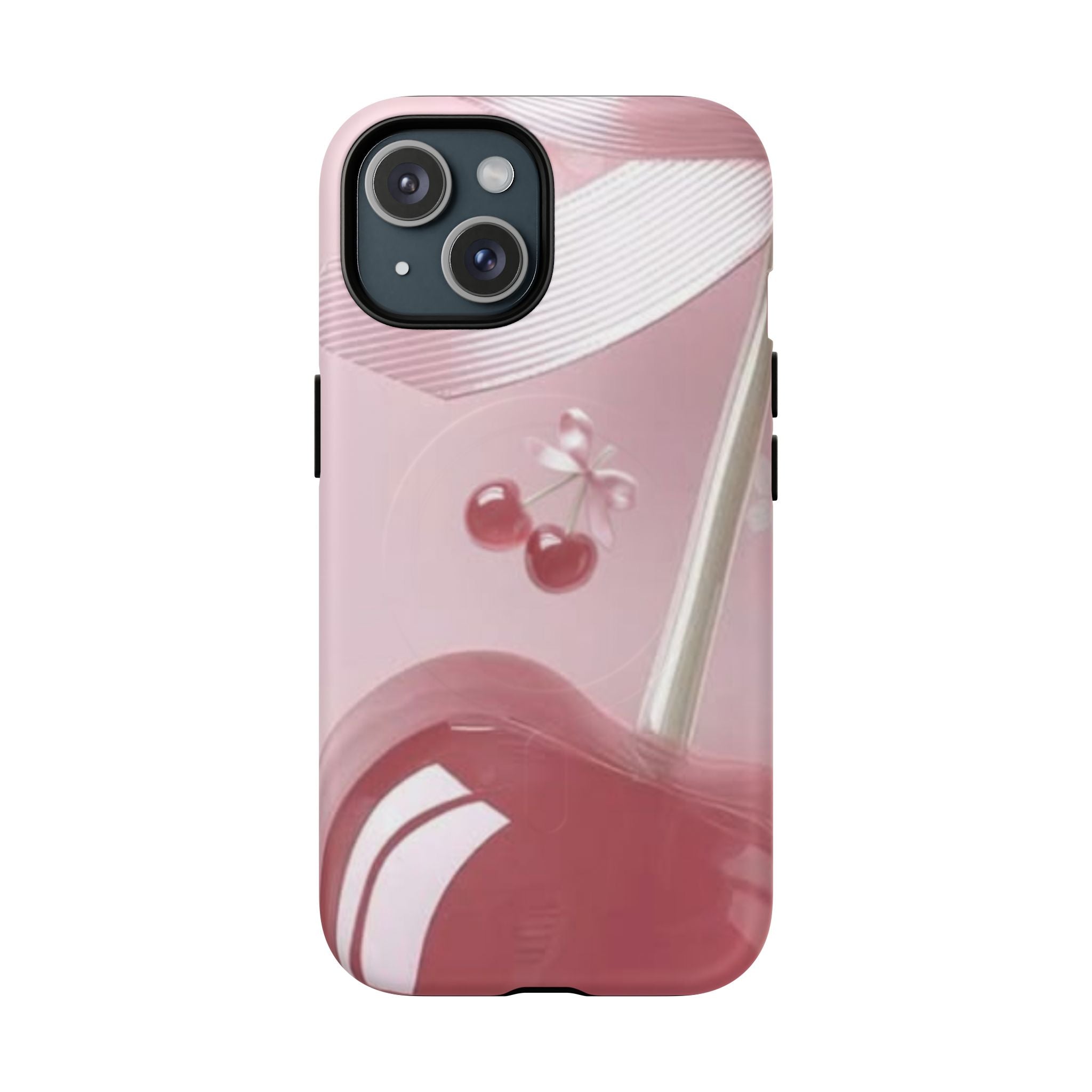 Pink Cherry MagSafe Phone Case — Tough Protective Cherry Design