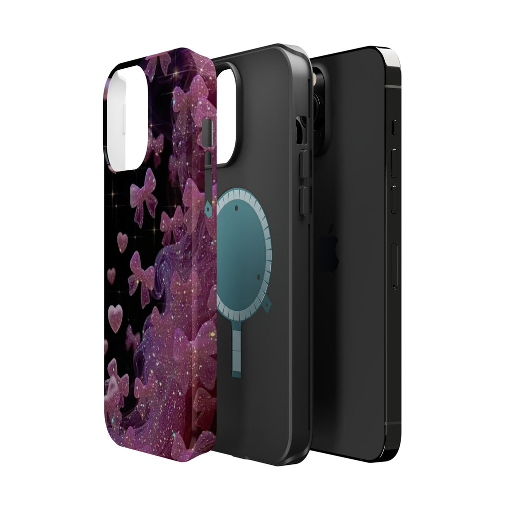 Galaxy Pink Butterflies Phone Case — Magnetic Impact-Resistant