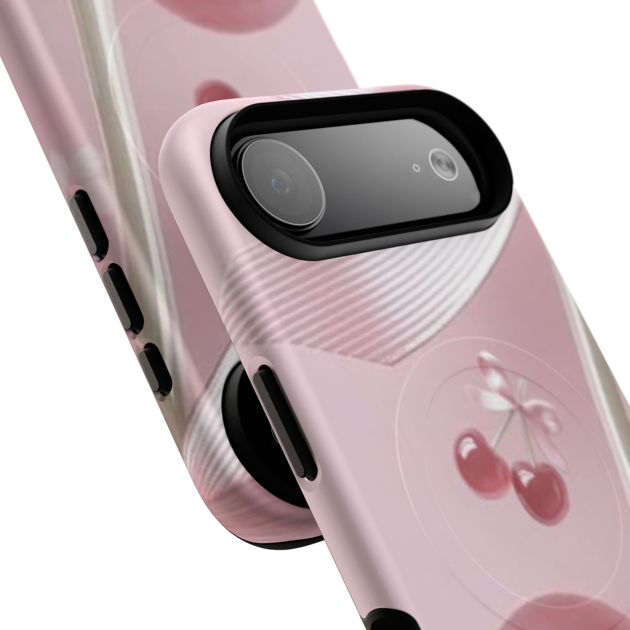 Pink Cherry MagSafe Phone Case — Tough Protective Cherry Design
