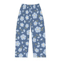 Floral Lounge Pajama Pants — Blue Daisy Print Women's Sleepwear