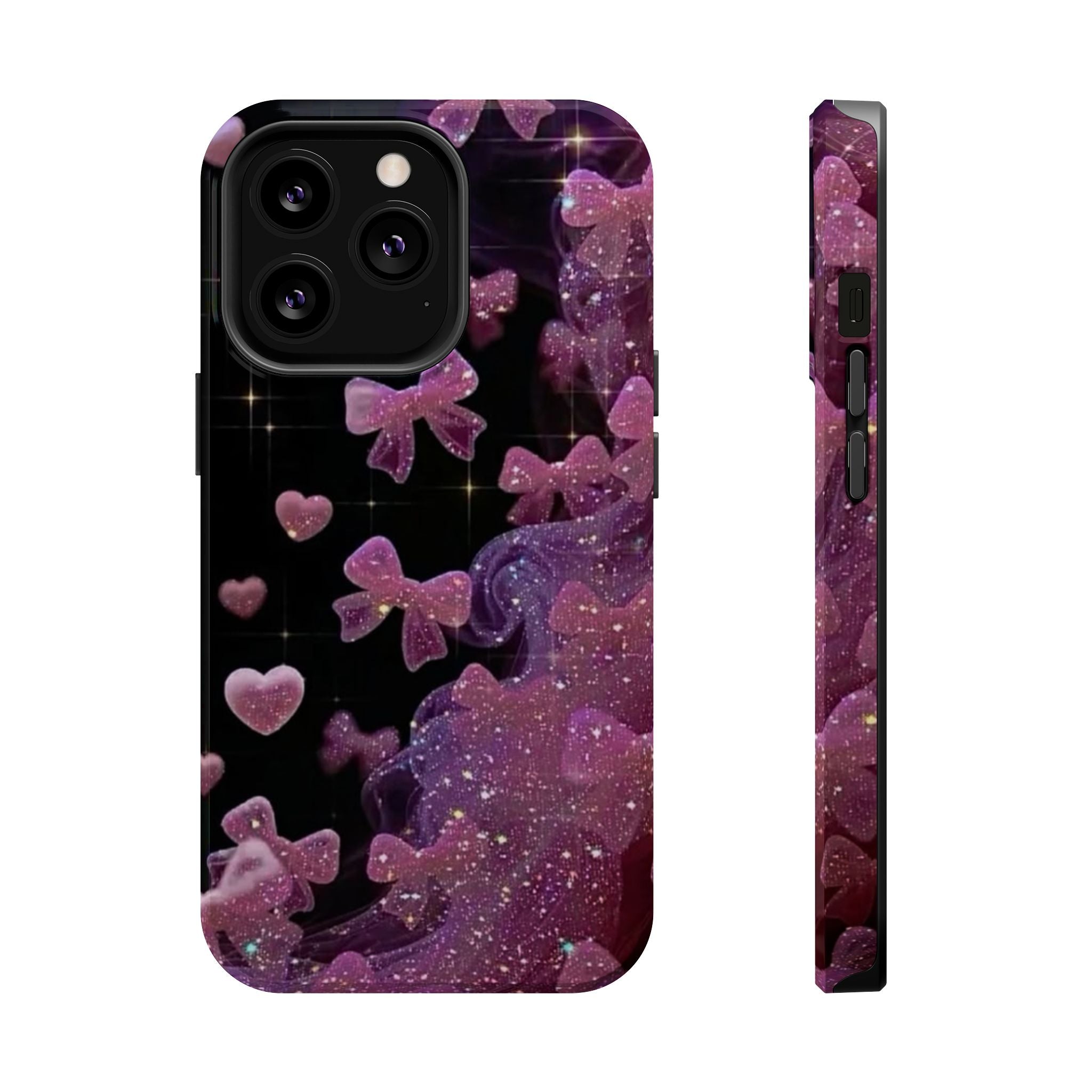 Galaxy Pink Butterflies Phone Case — Magnetic Impact-Resistant
