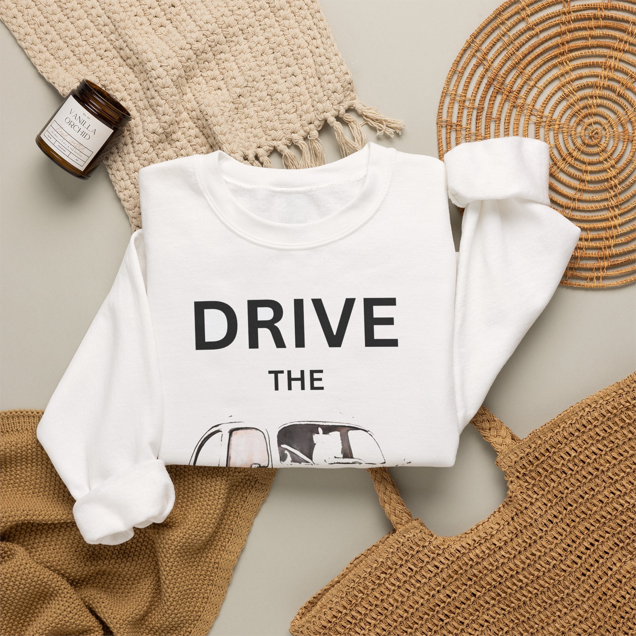 Drive the Legend Vintage Car Crewneck Sweatshirt