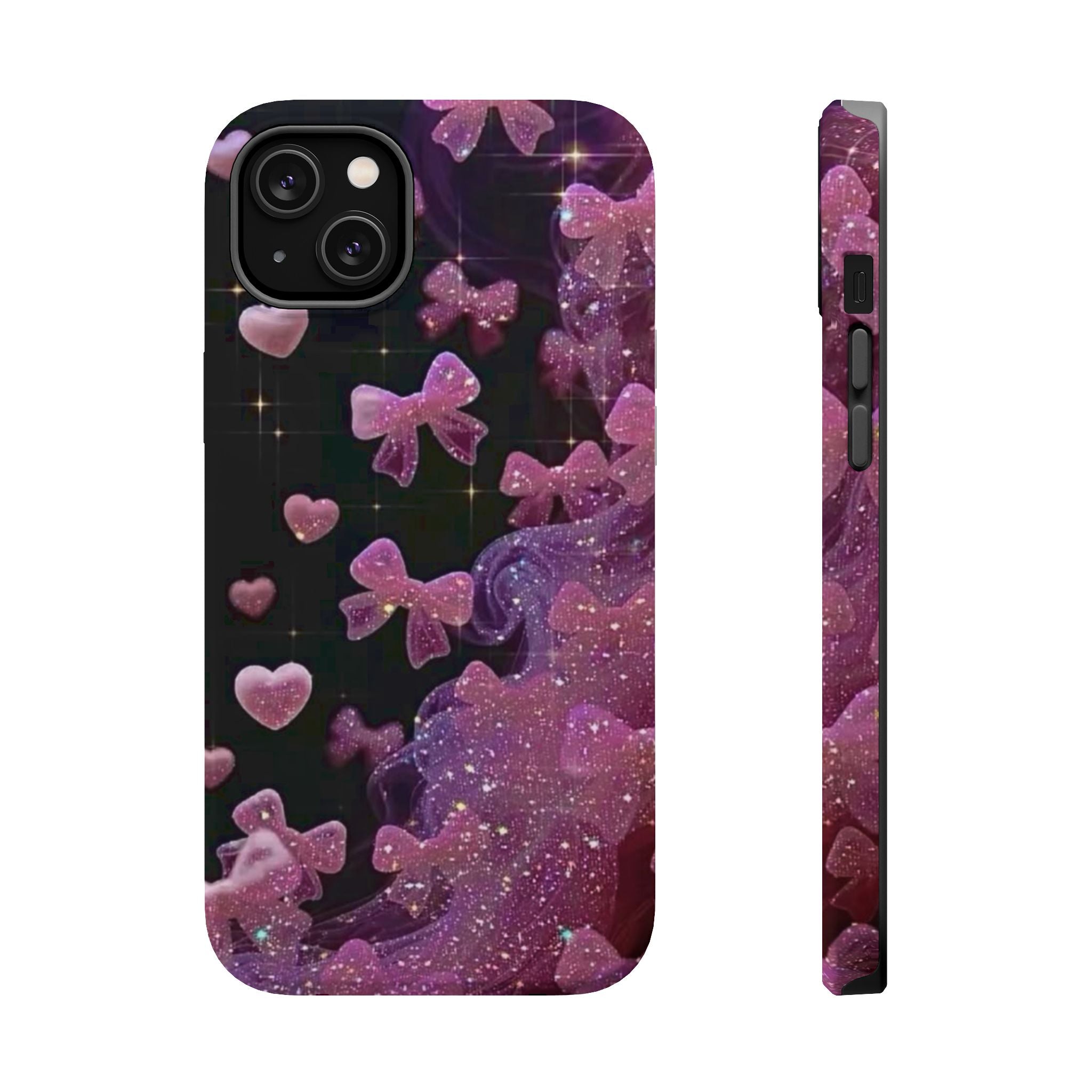 Galaxy Pink Butterflies Phone Case — Magnetic Impact-Resistant