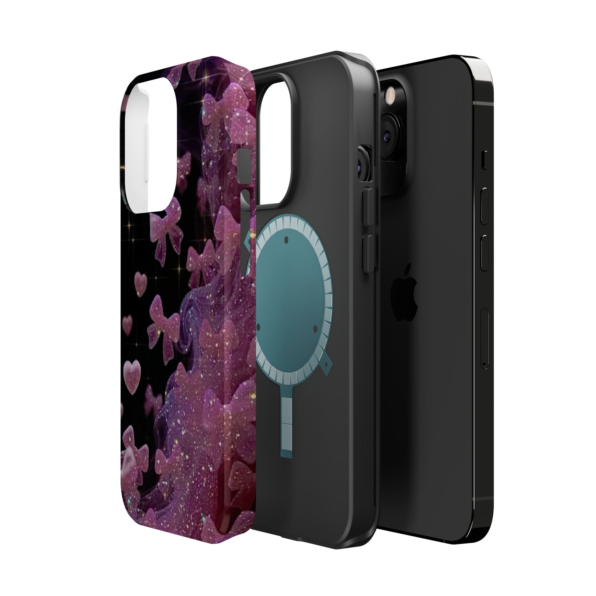 Galaxy Pink Butterflies Phone Case — Magnetic Impact-Resistant