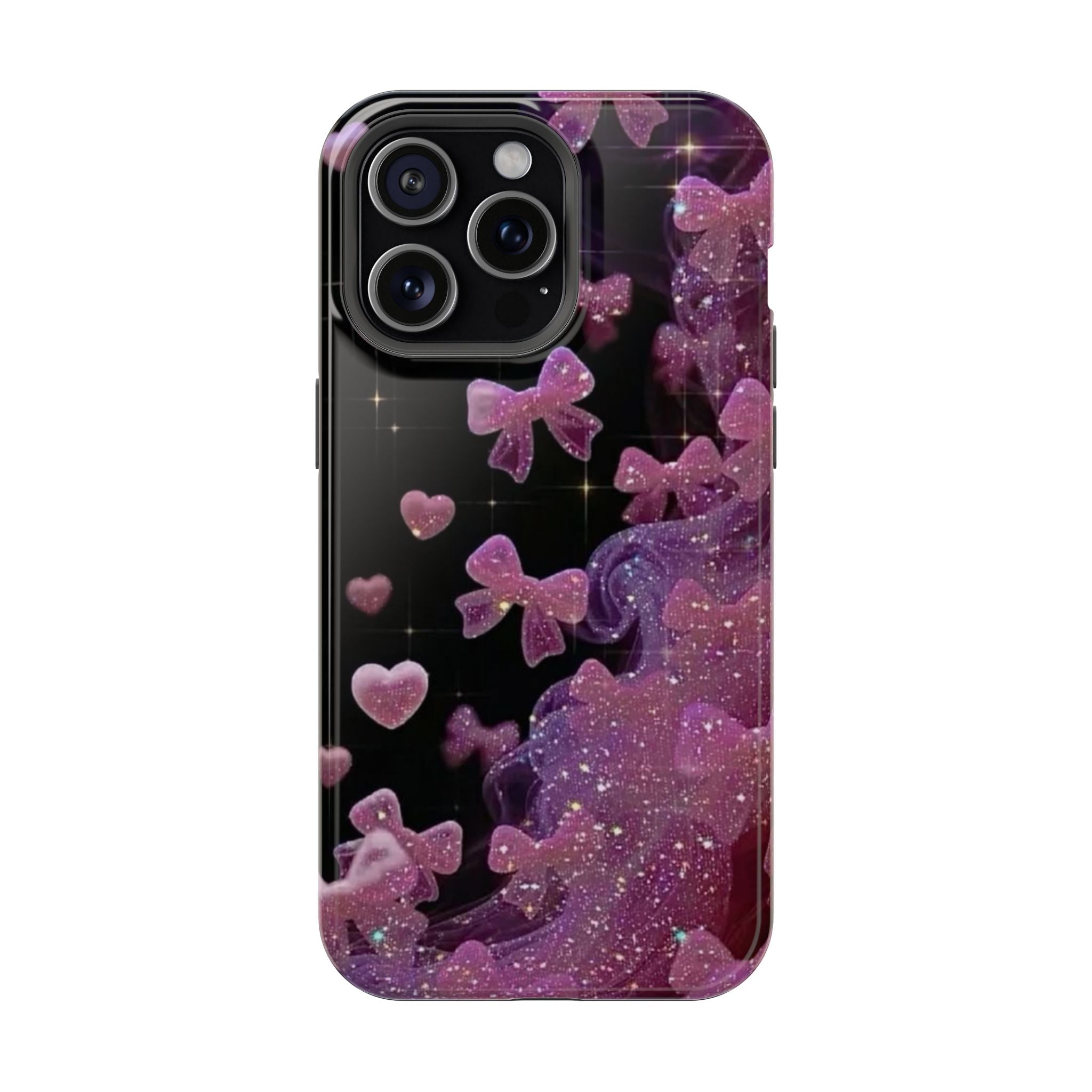 Galaxy Pink Butterflies Phone Case — Magnetic Impact-Resistant