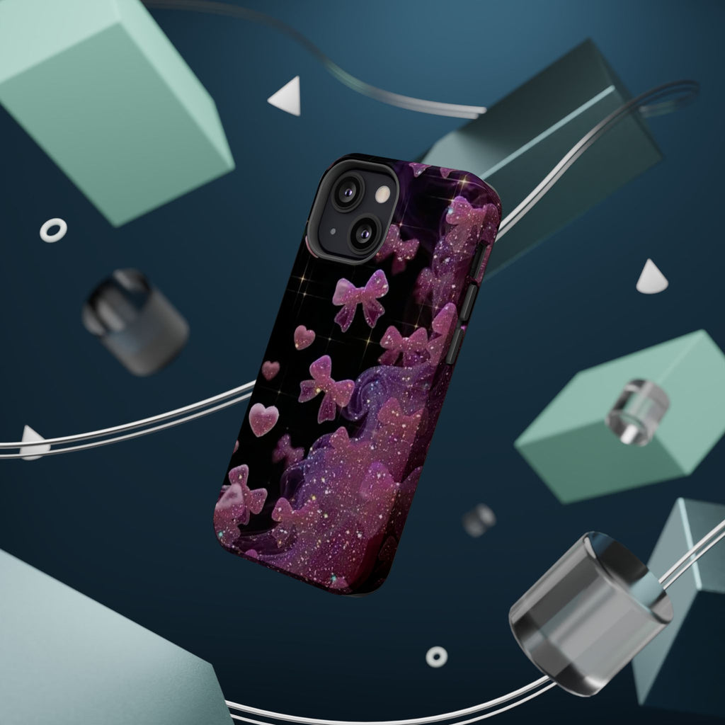 Galaxy Pink Butterflies Phone Case — Magnetic Impact-Resistant