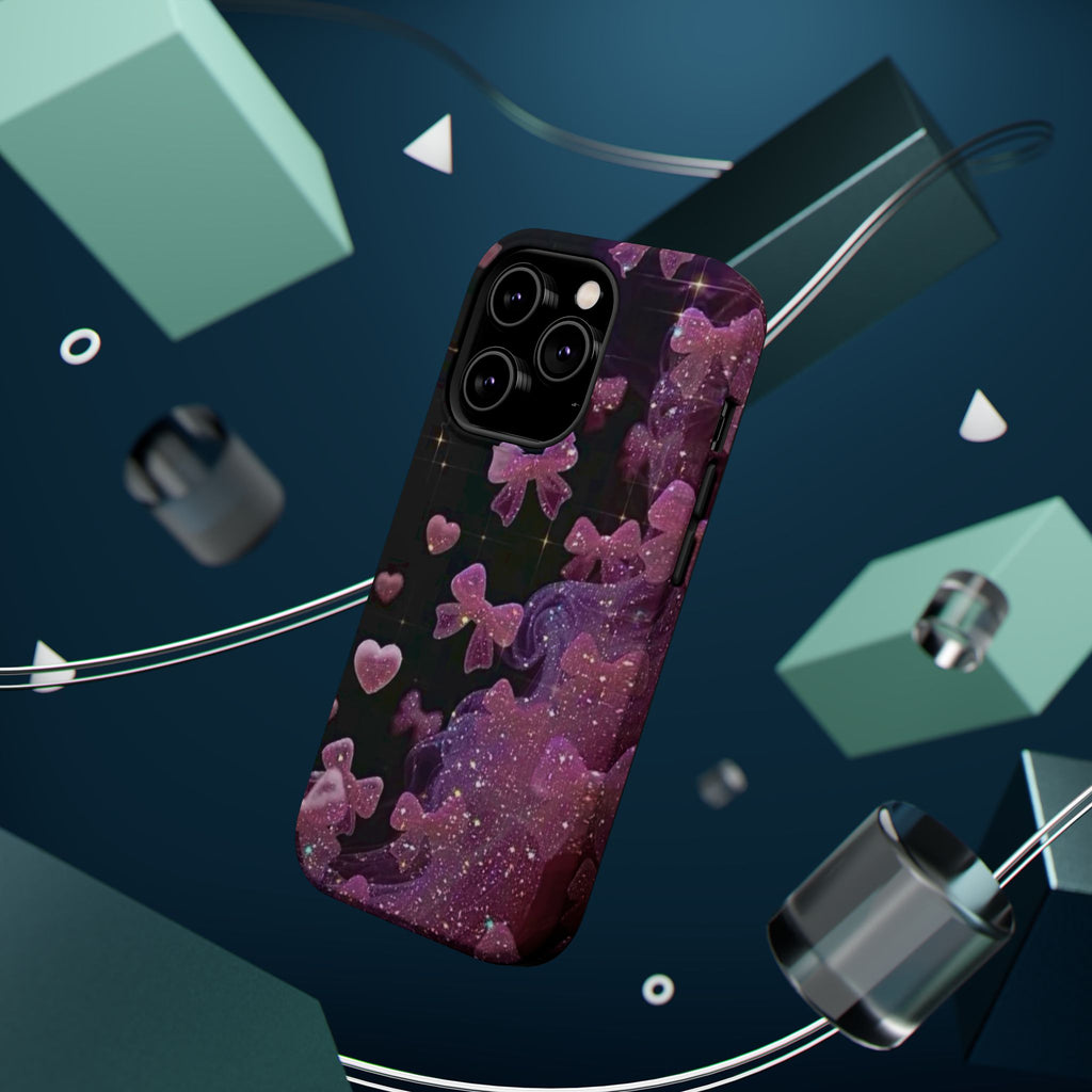 Galaxy Pink Butterflies Phone Case — Magnetic Impact-Resistant