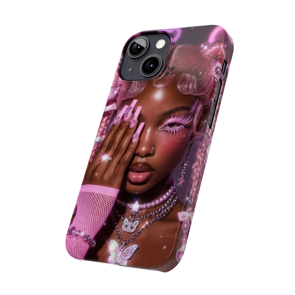 Pink Glam Slim Phone Case — Butterfly Jewels Fashion iPhone Cover