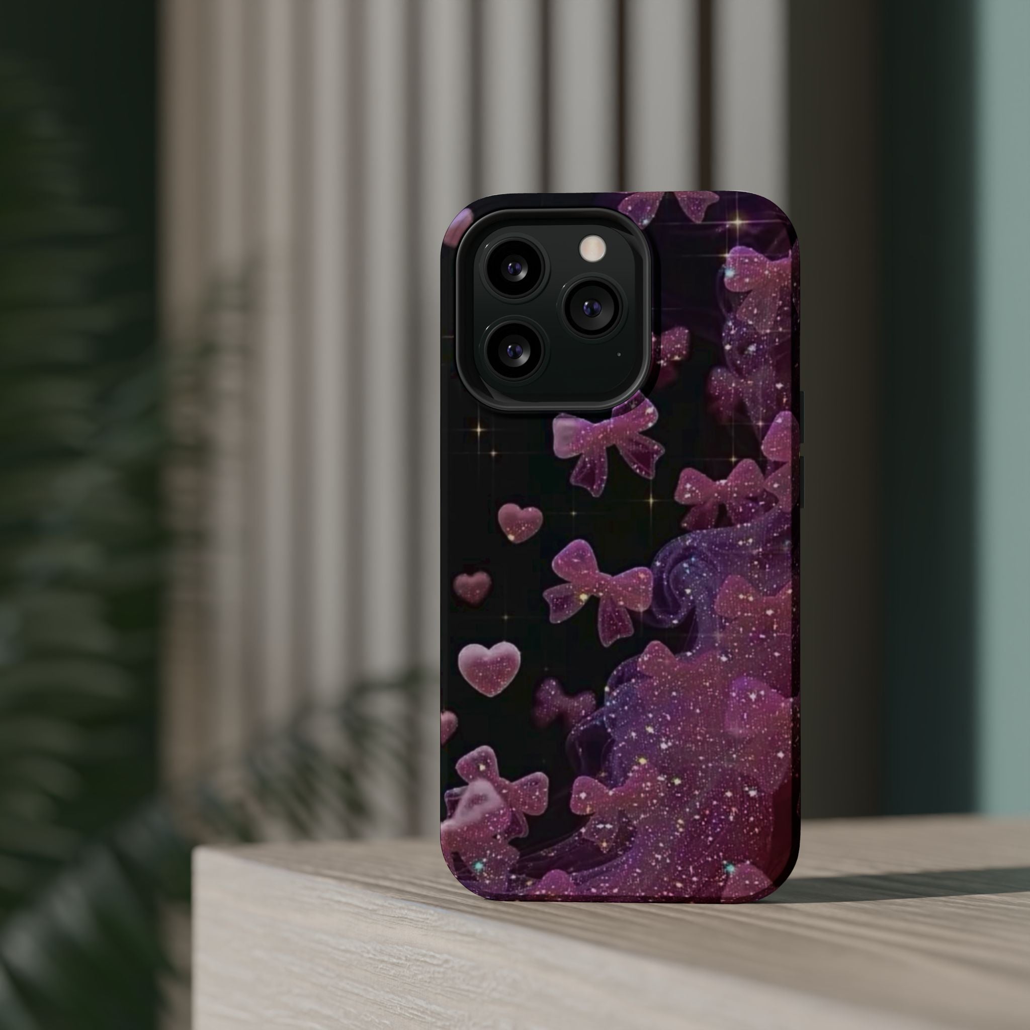 Galaxy Pink Butterflies Phone Case — Magnetic Impact-Resistant