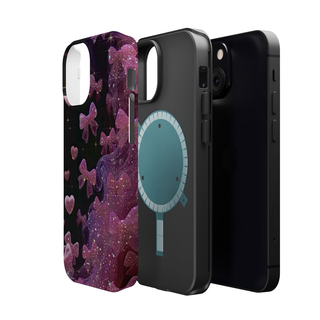 Galaxy Pink Butterflies Phone Case — Magnetic Impact-Resistant