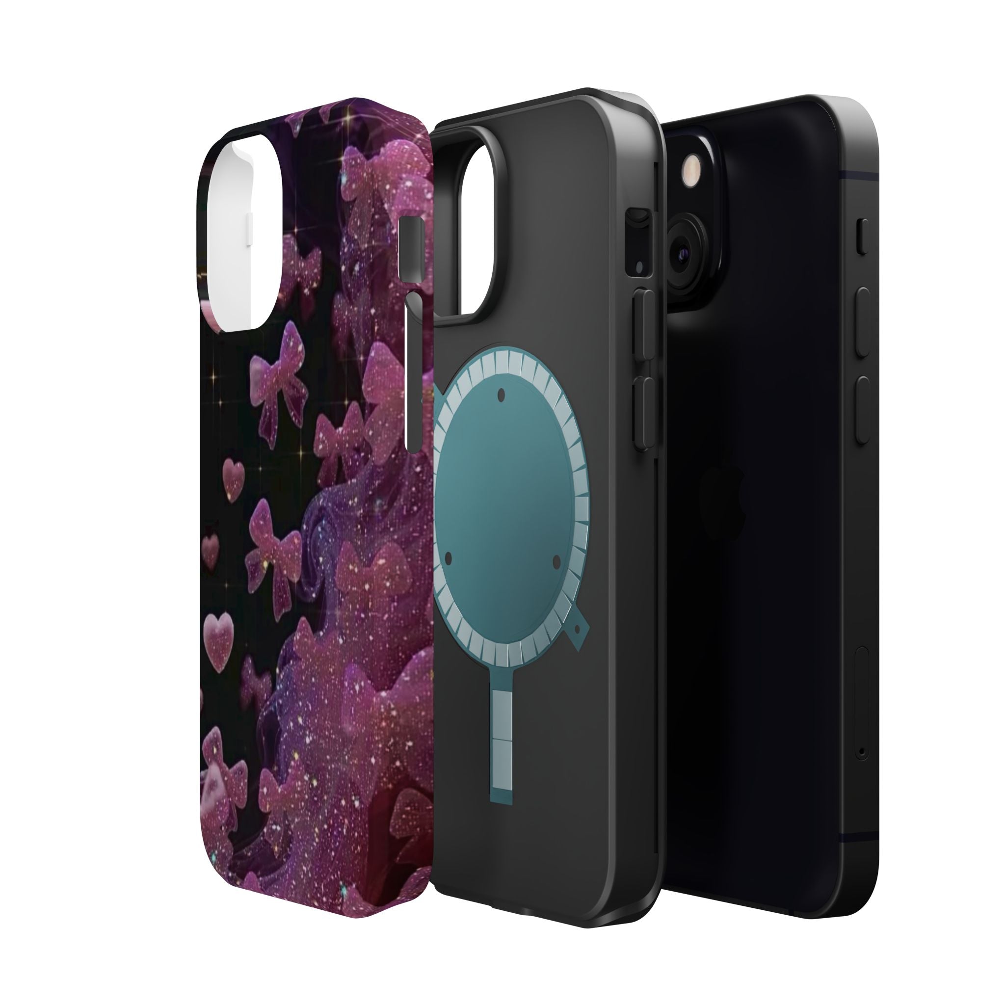 Galaxy Pink Butterflies Phone Case — Magnetic Impact-Resistant