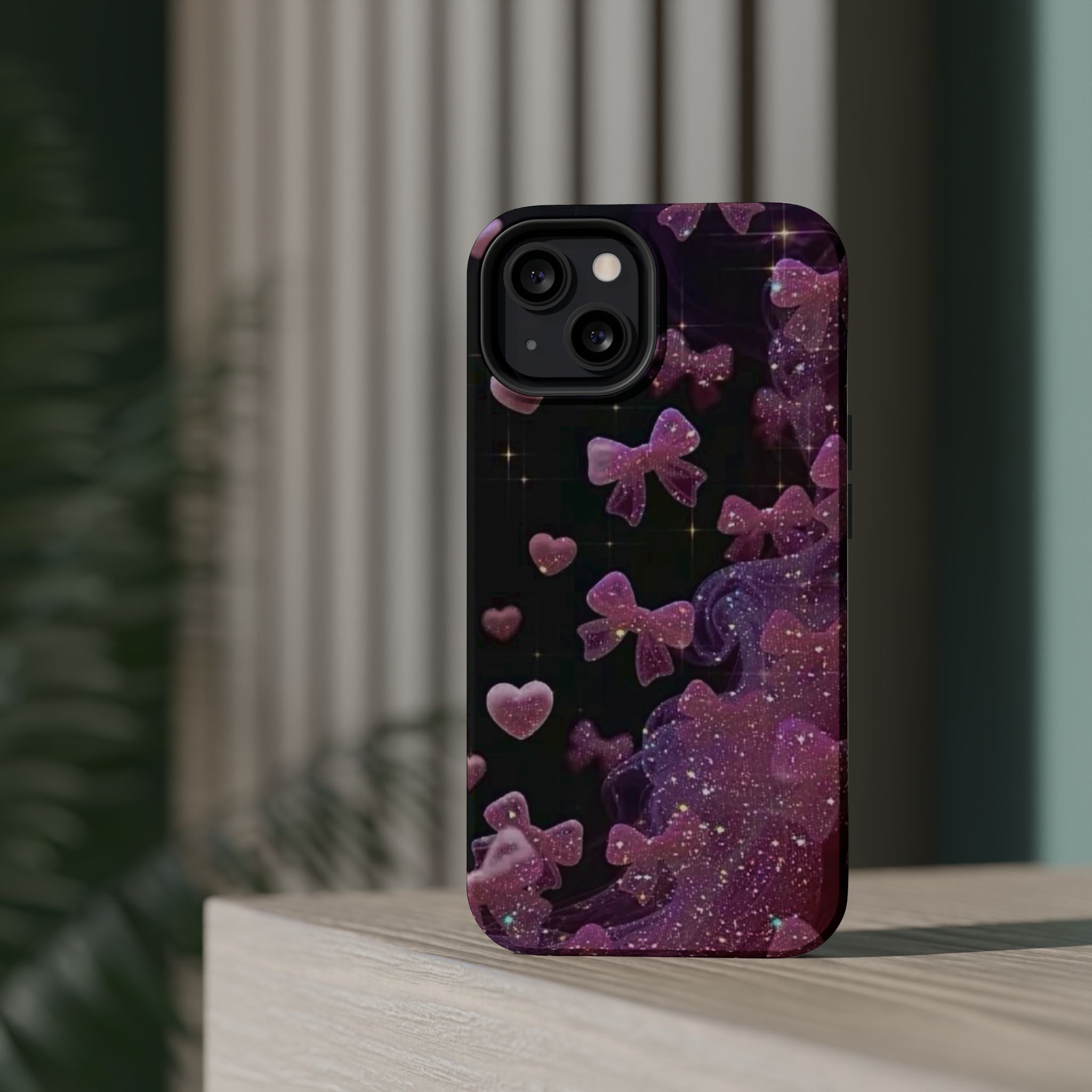 Galaxy Pink Butterflies Phone Case — Magnetic Impact-Resistant