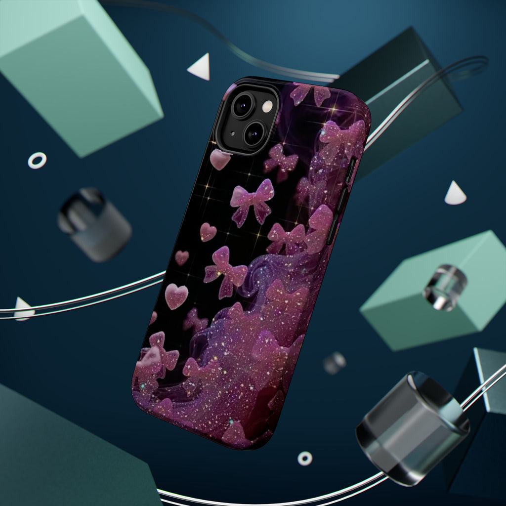 Galaxy Pink Butterflies Phone Case — Magnetic Impact-Resistant