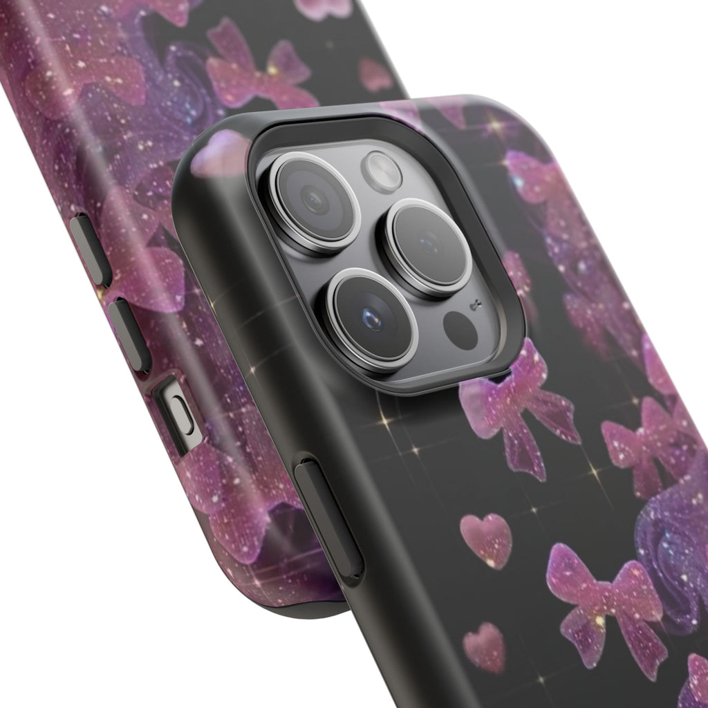 Galaxy Pink Butterflies Phone Case — Magnetic Impact-Resistant