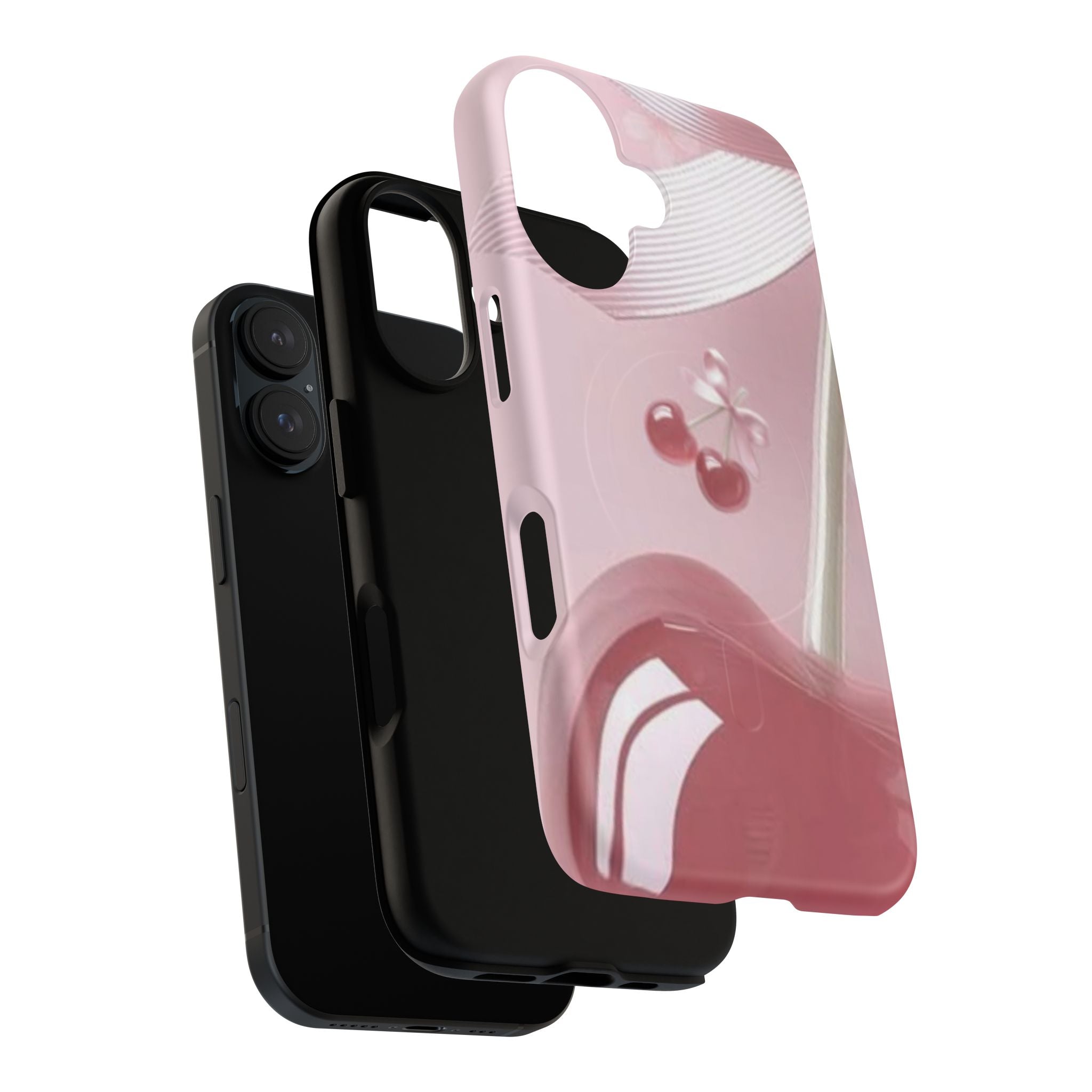 Pink Cherry MagSafe Phone Case — Tough Protective Cherry Design