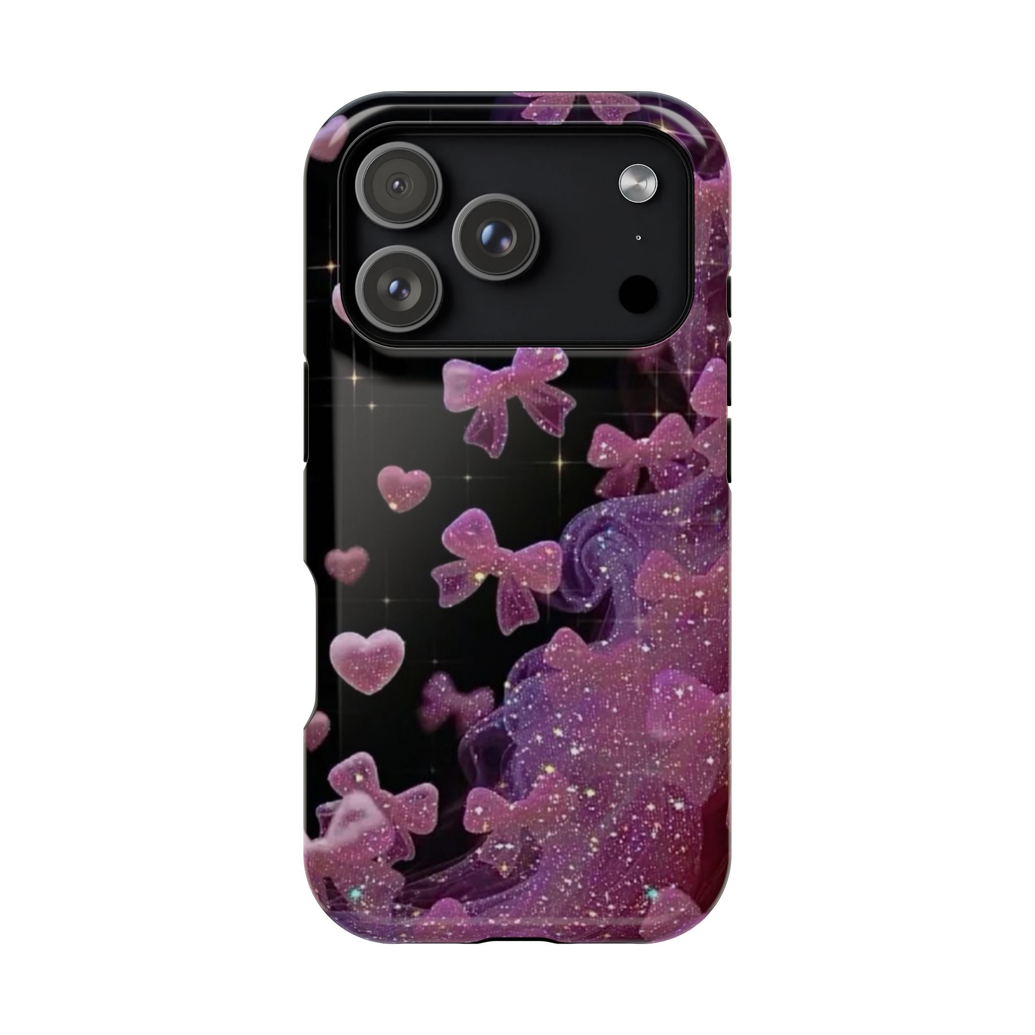Galaxy Pink Butterflies Phone Case — Magnetic Impact-Resistant