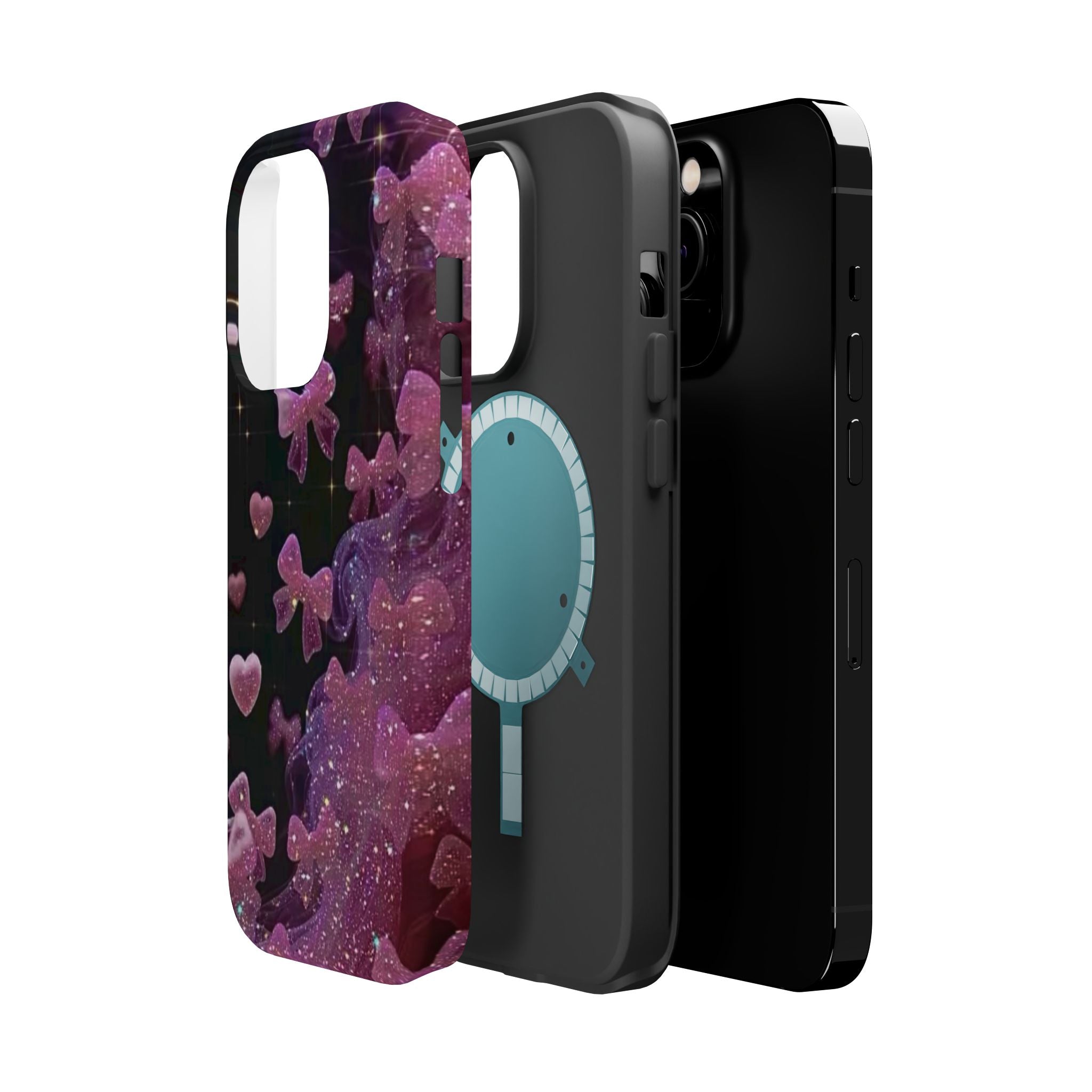 Galaxy Pink Butterflies Phone Case — Magnetic Impact-Resistant