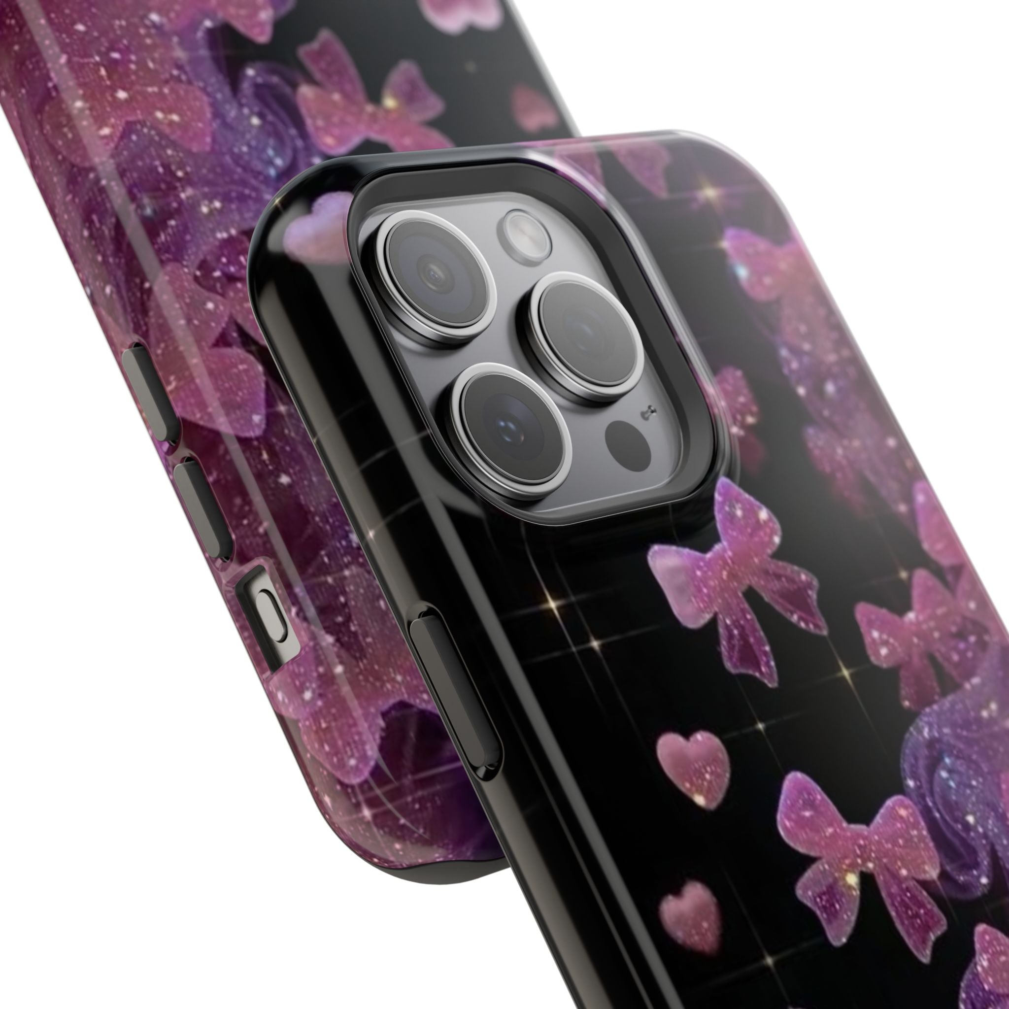 Galaxy Pink Butterflies Phone Case — Magnetic Impact-Resistant