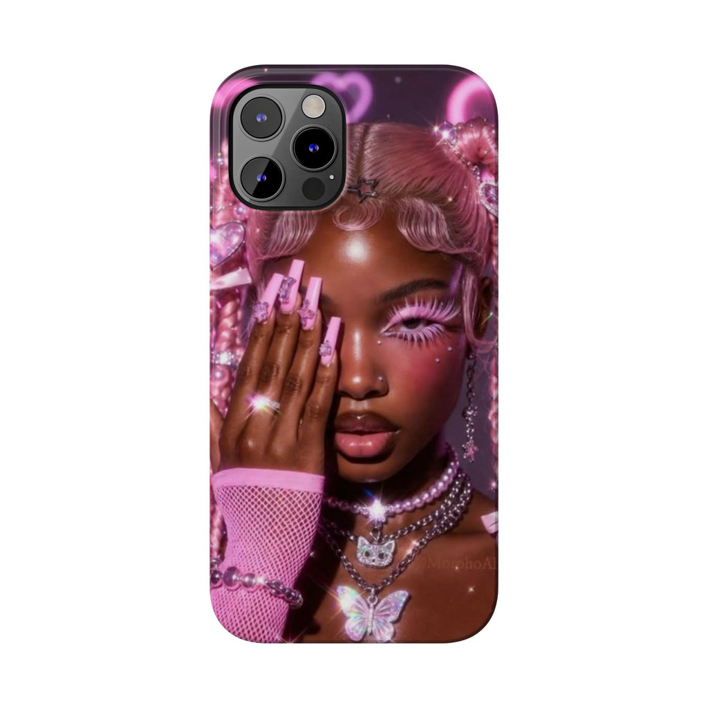 Pink Glam Slim Phone Case — Butterfly Jewels Fashion iPhone Cover