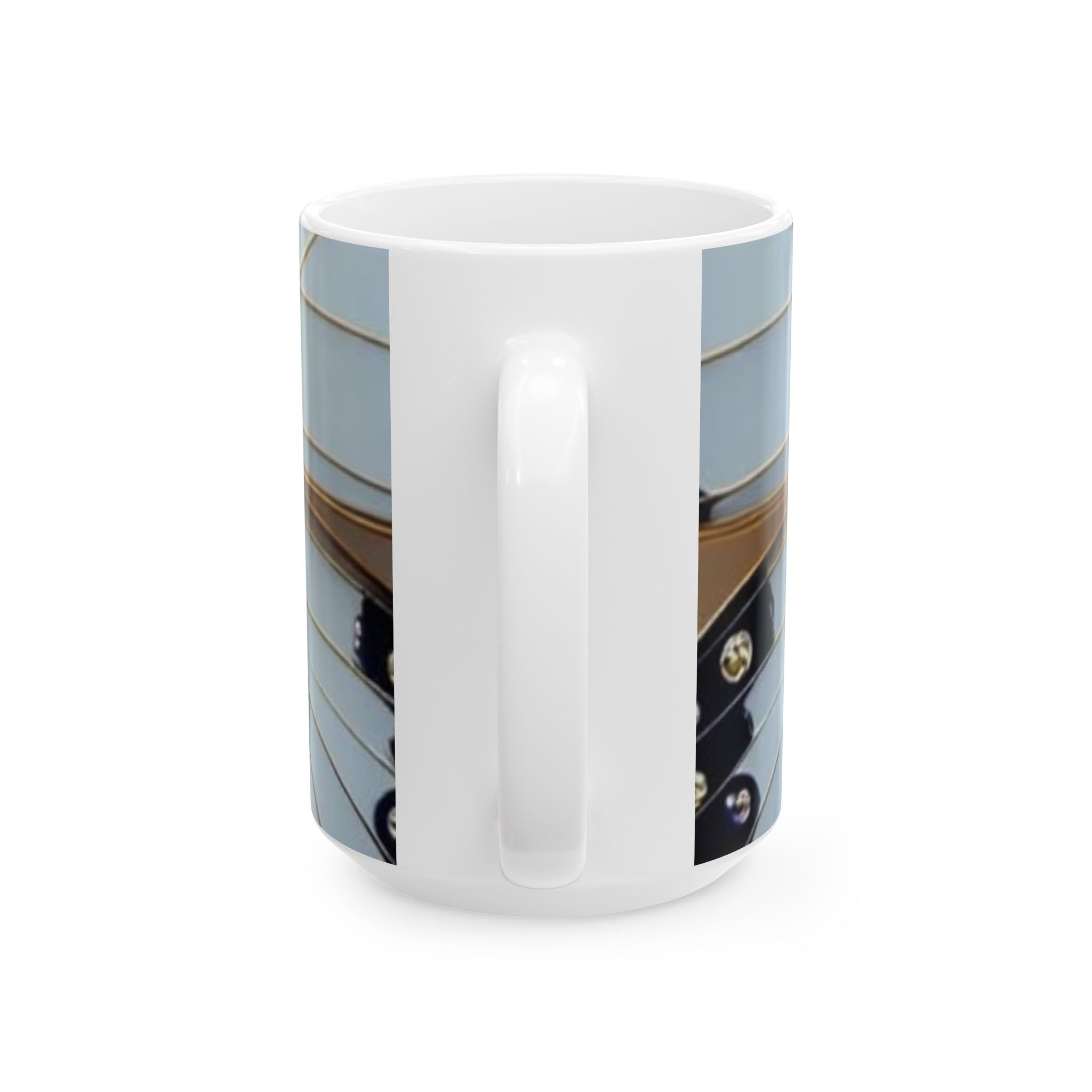 Gold Dragonfly Ceramic Mug — Elegant Insect Art Coffee Cup (11oz, 15oz)