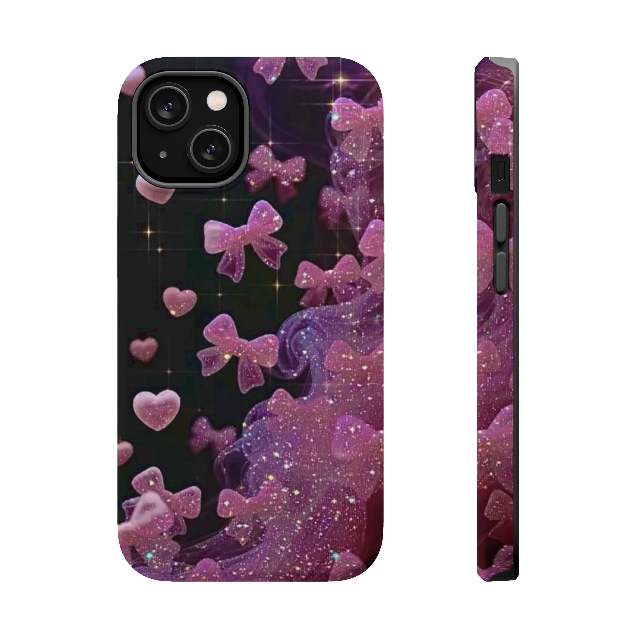Galaxy Pink Butterflies Phone Case — Magnetic Impact-Resistant