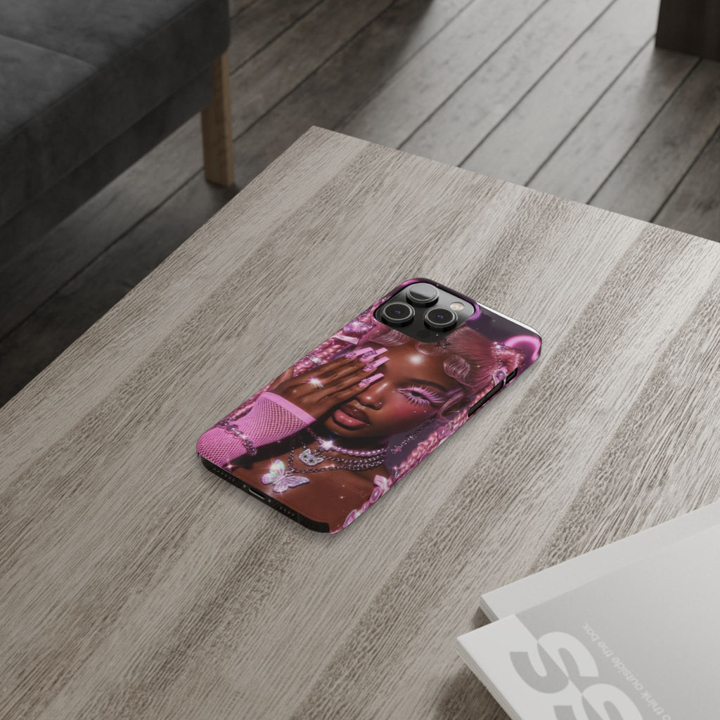 Pink Glam Slim Phone Case — Butterfly Jewels Fashion iPhone Cover