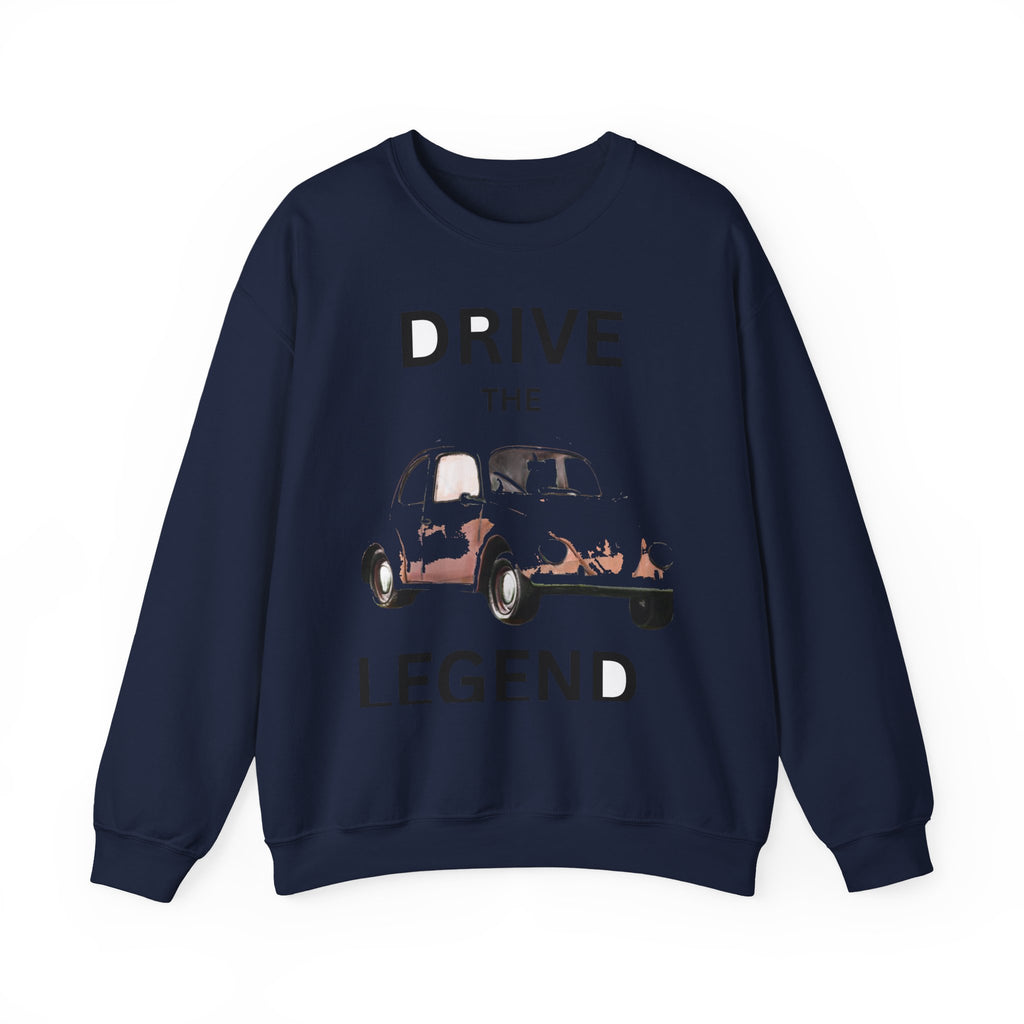 Drive the Legend Sweatshirt — Vintage Car Graphic Crewneck