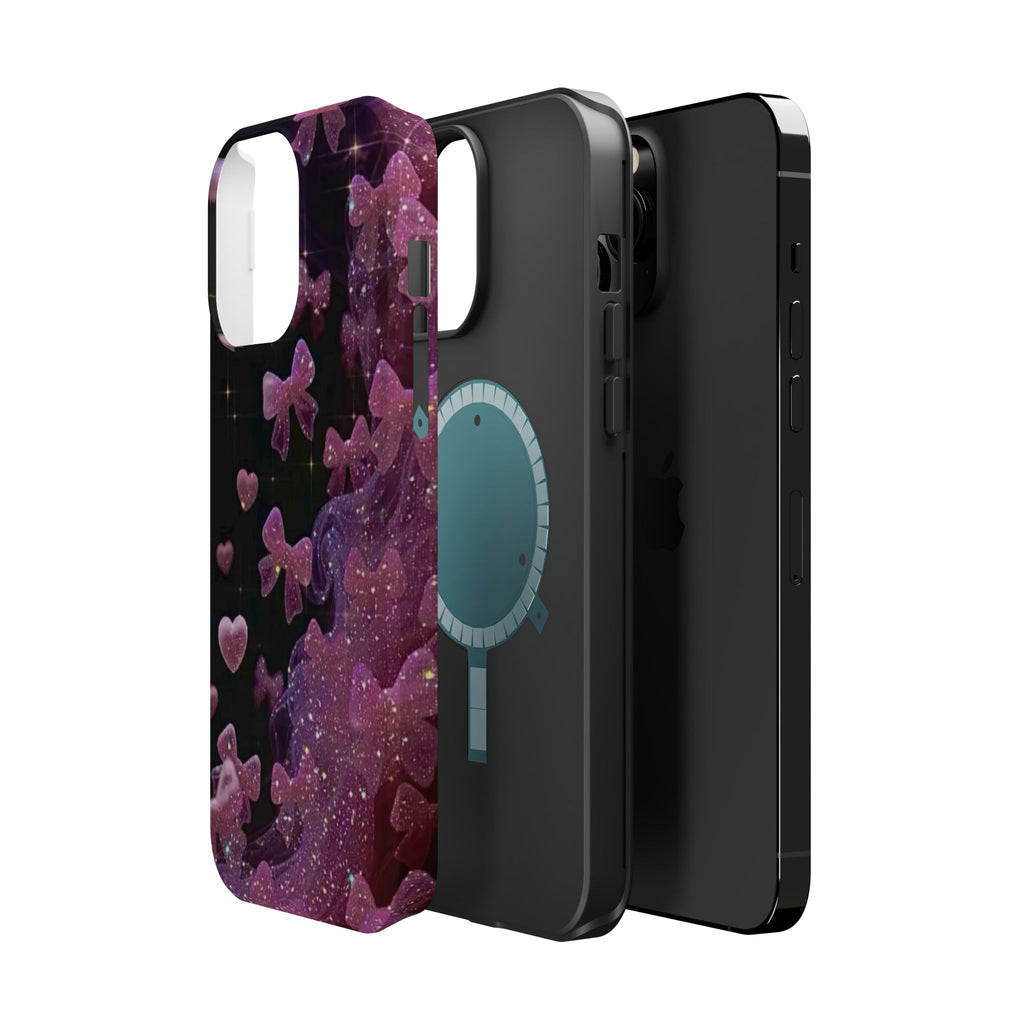 Galaxy Pink Butterflies Phone Case — Magnetic Impact-Resistant