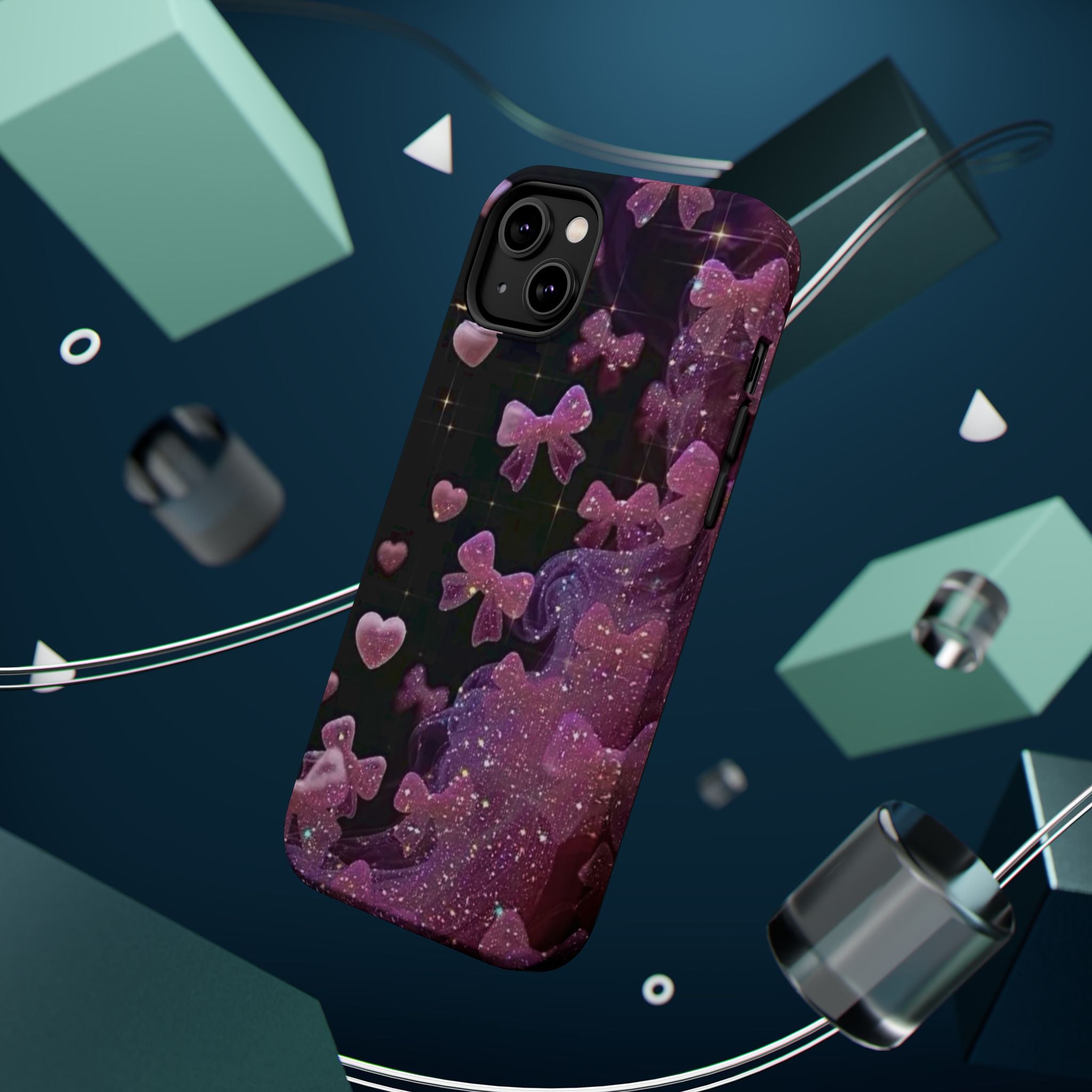 Galaxy Pink Butterflies Phone Case — Magnetic Impact-Resistant