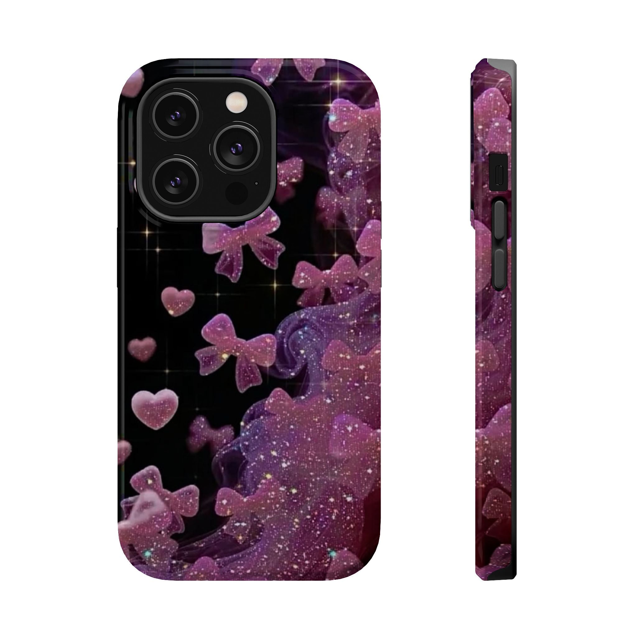 Galaxy Pink Butterflies Phone Case — Magnetic Impact-Resistant