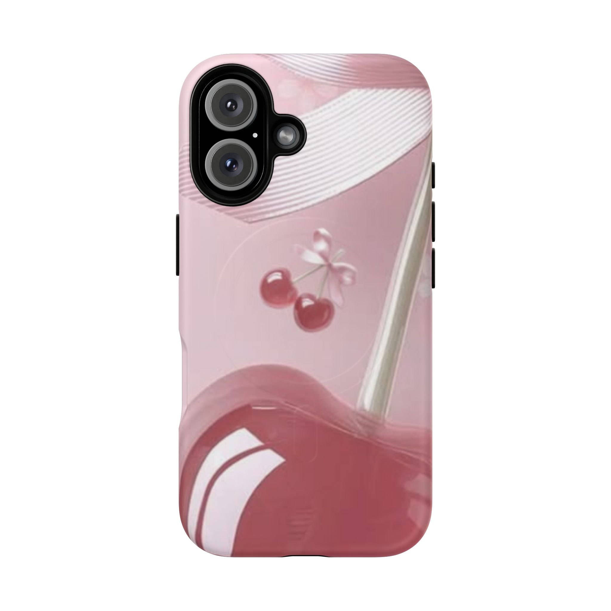 Pink Cherry MagSafe Phone Case — Tough Protective Cherry Design