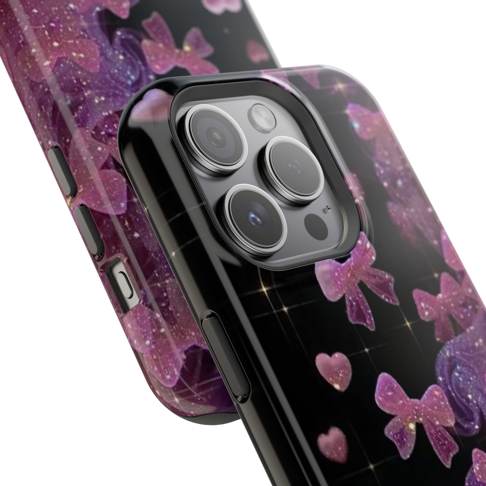 Galaxy Pink Butterflies Phone Case — Magnetic Impact-Resistant