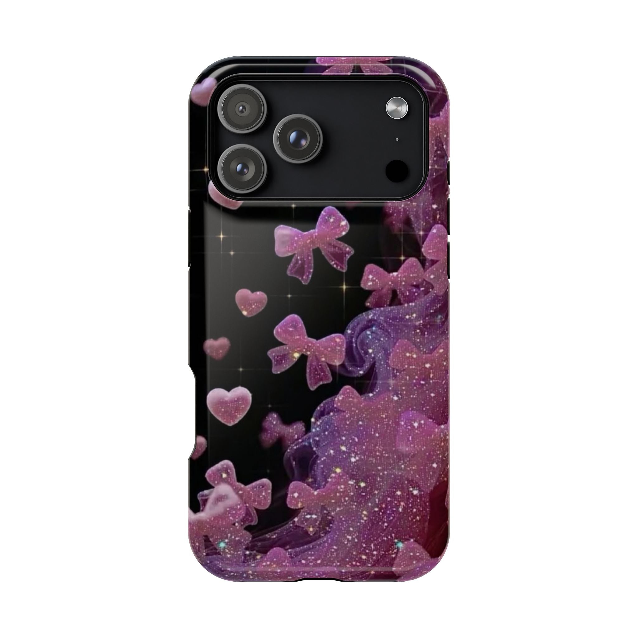 Galaxy Pink Butterflies Phone Case — Magnetic Impact-Resistant