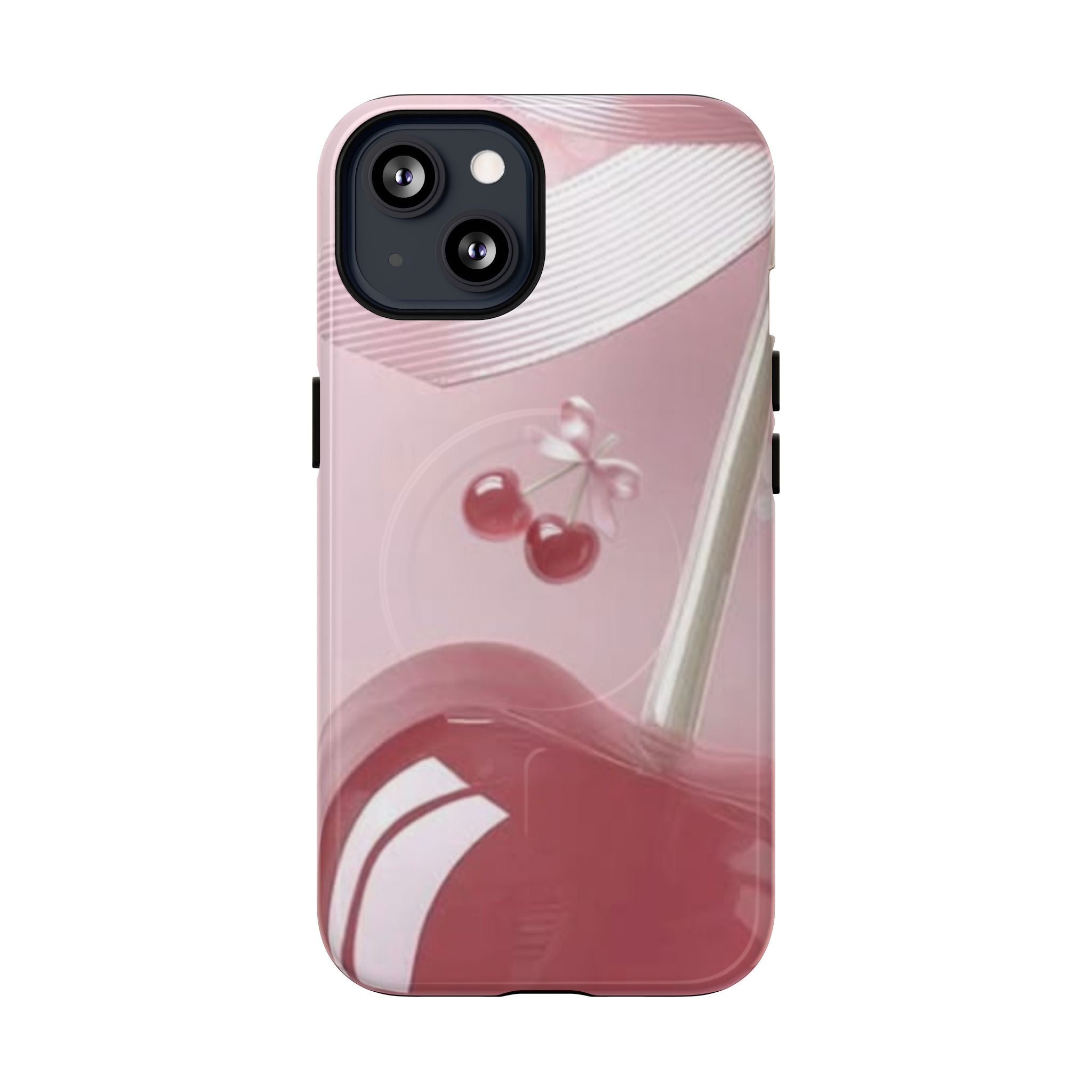 Pink Cherry MagSafe Phone Case — Tough Protective Cherry Design