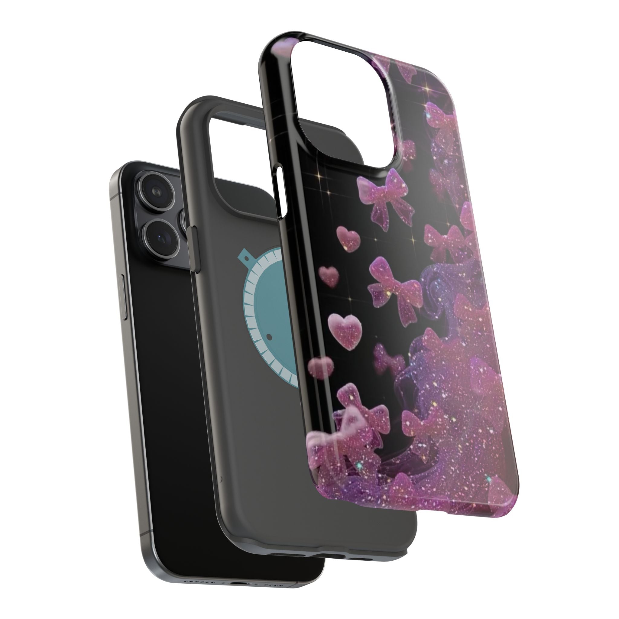 Galaxy Pink Butterflies Phone Case — Magnetic Impact-Resistant