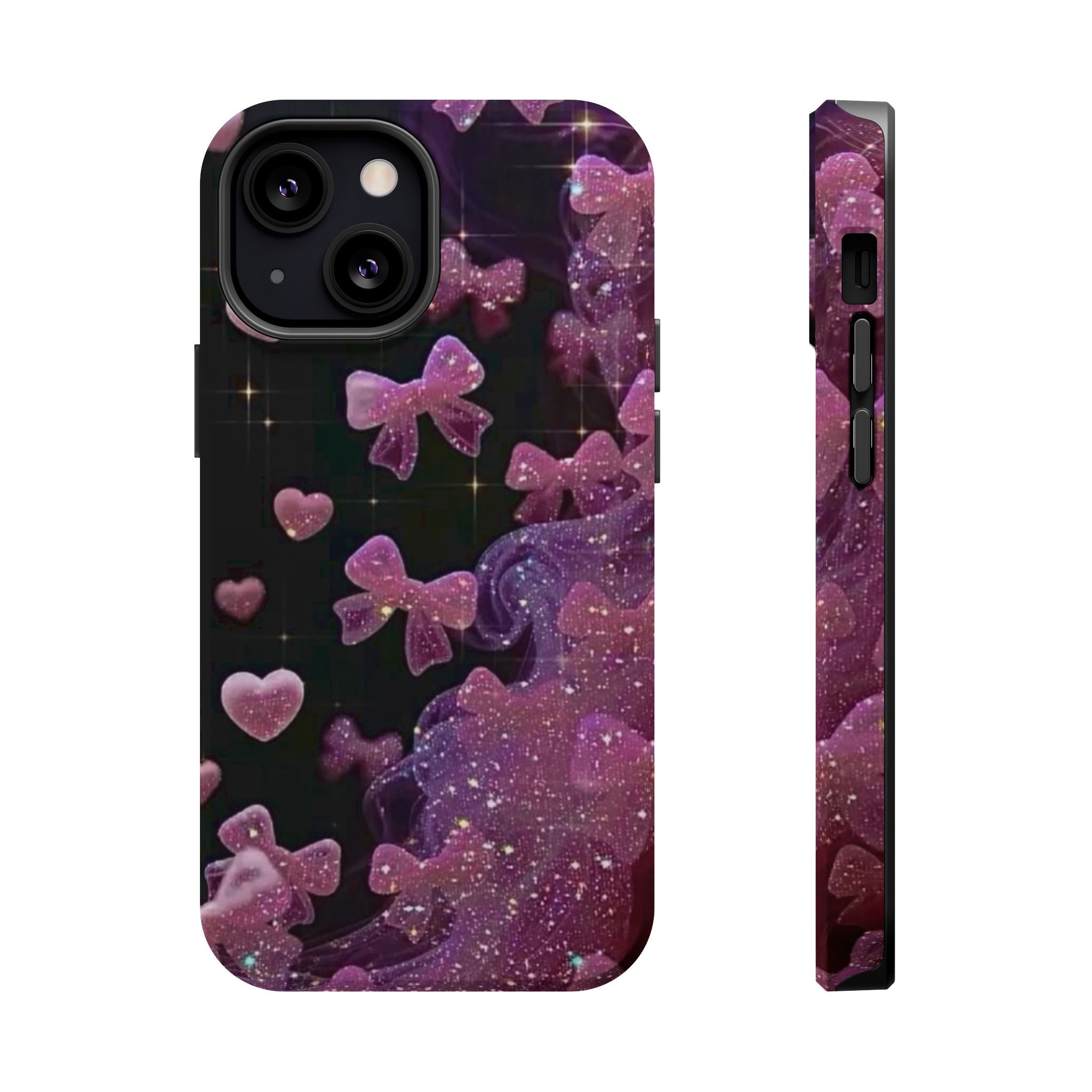 Galaxy Pink Butterflies Phone Case — Magnetic Impact-Resistant
