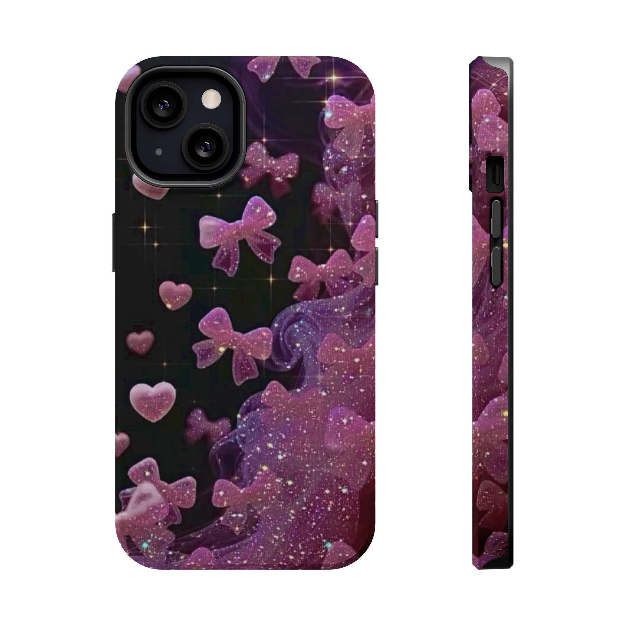 Galaxy Pink Butterflies Phone Case — Magnetic Impact-Resistant