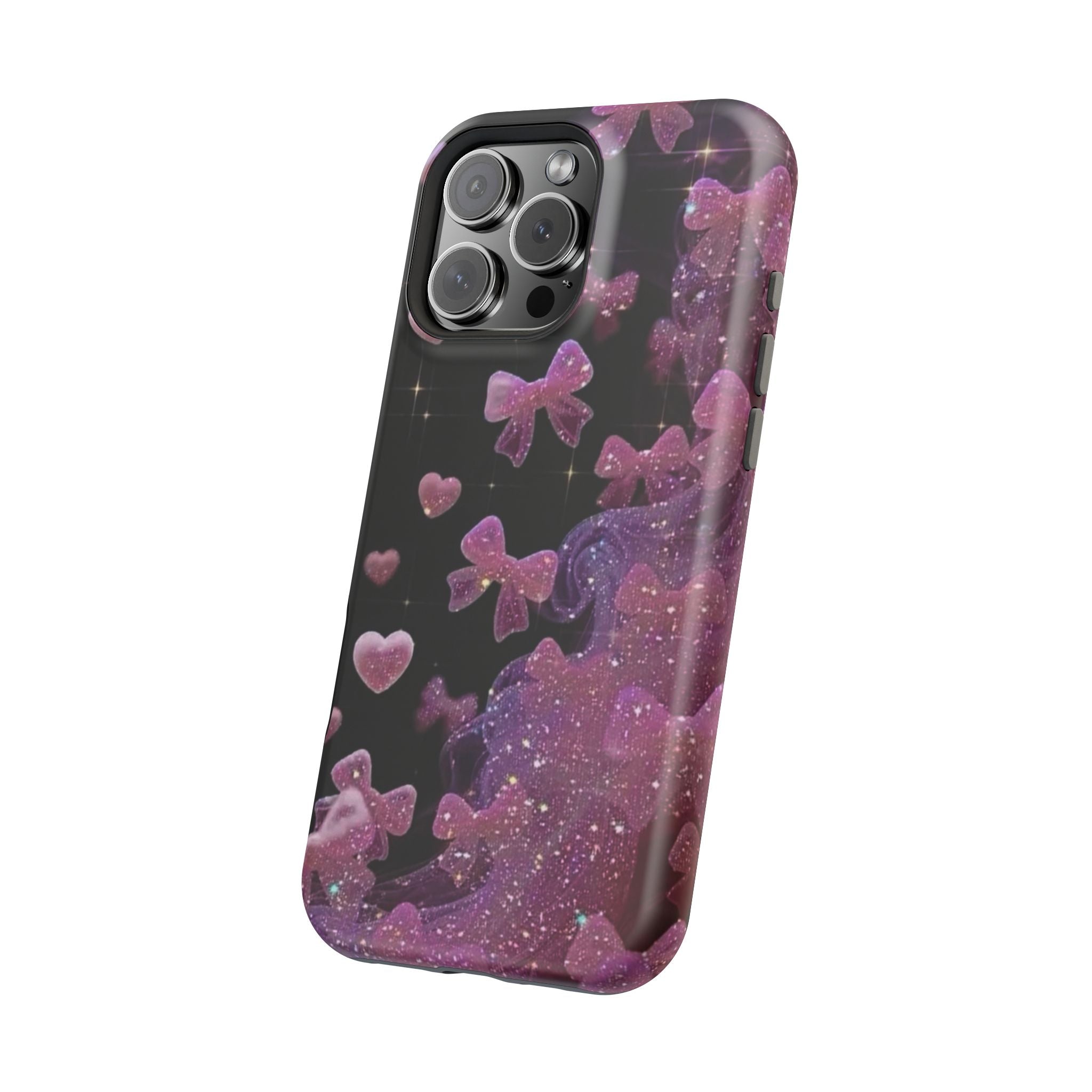 Galaxy Pink Butterflies Phone Case — Magnetic Impact-Resistant