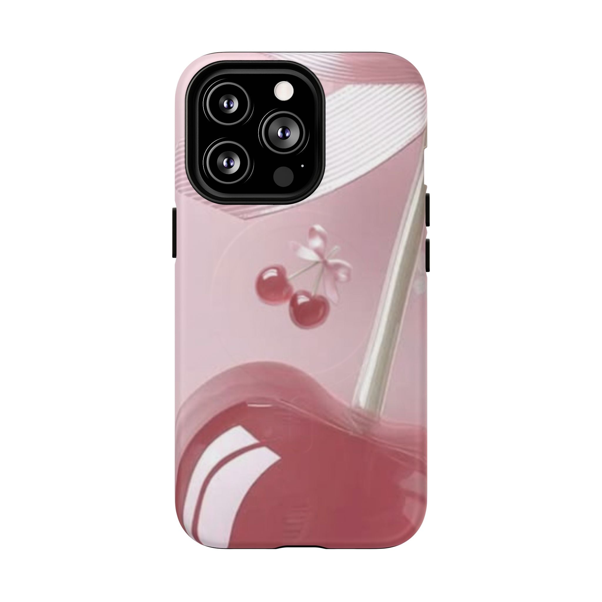 Pink Cherry MagSafe Phone Case — Tough Protective Cherry Design