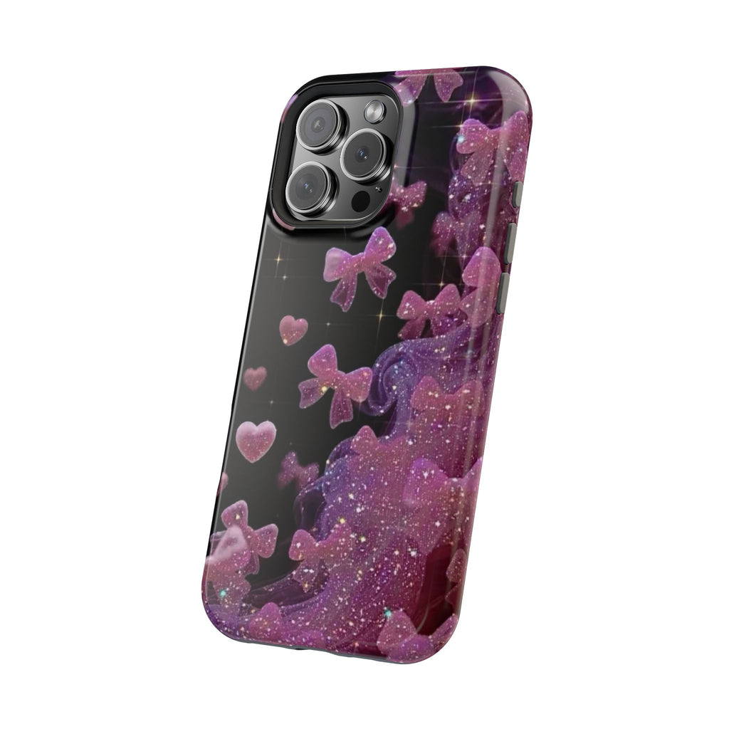 Galaxy Pink Butterflies Phone Case — Magnetic Impact-Resistant