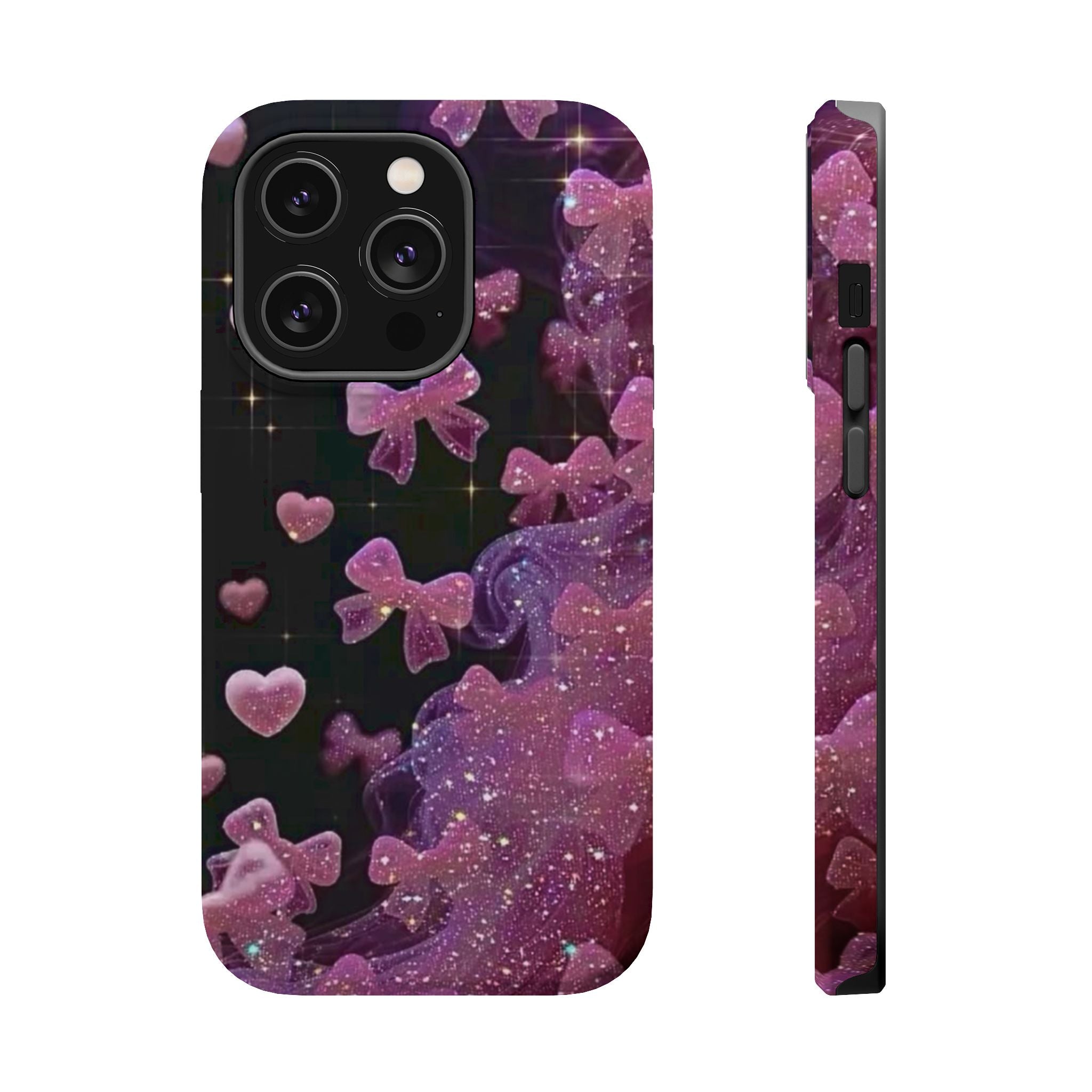 Galaxy Pink Butterflies Phone Case — Magnetic Impact-Resistant